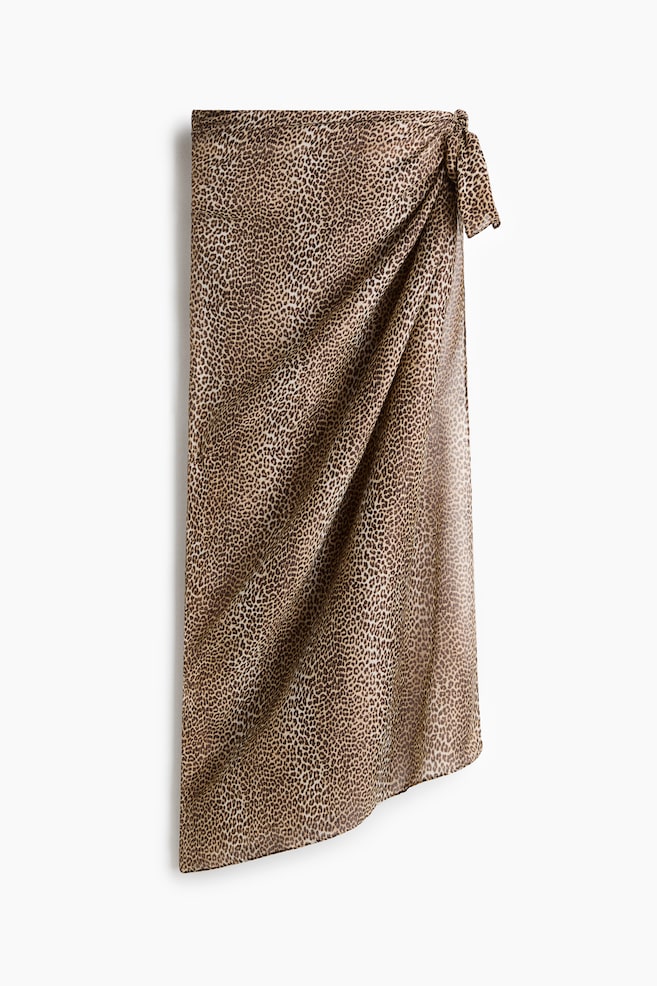 Sarong - Beige/leopard print/Light turquoise/floral/Beige/leopard print/Light orange/paisley - 1