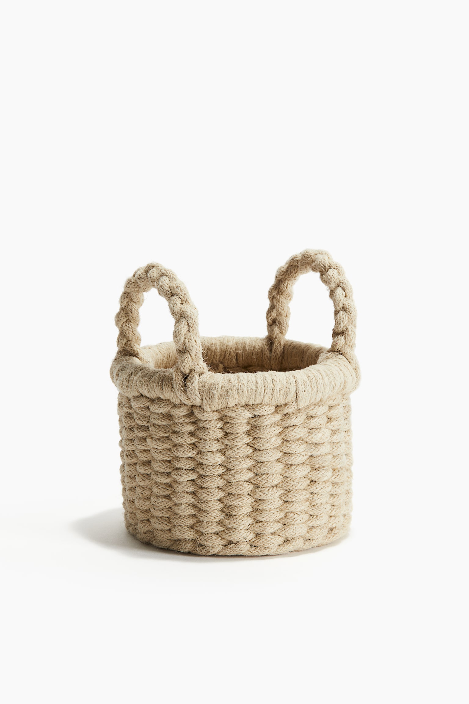 Jute storage basket - Light beige/Olive green/Black - 1