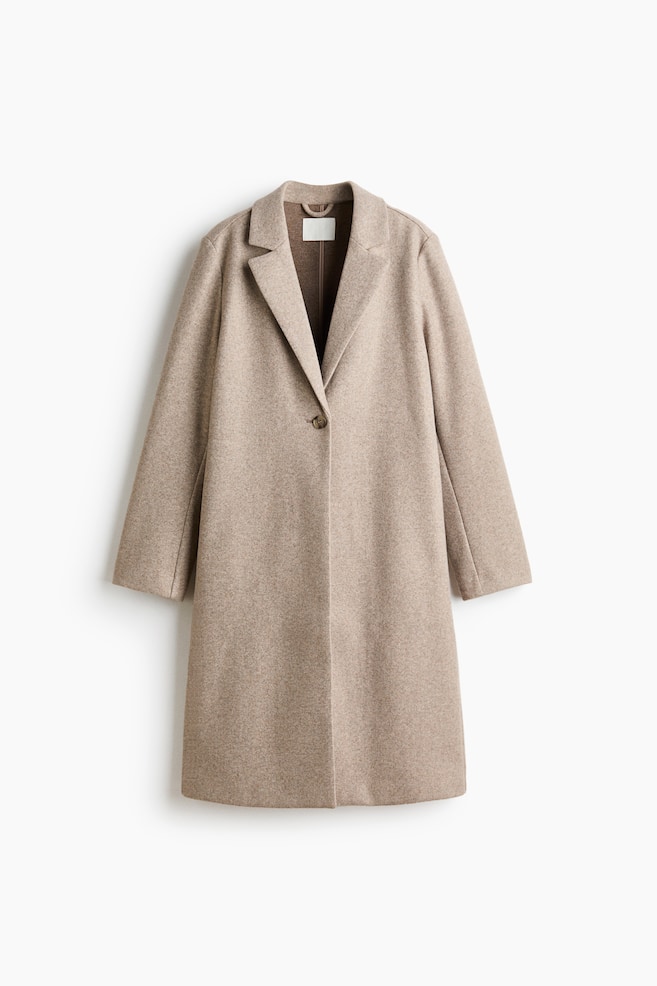 Single-breasted coat - Light mole/Black - 1