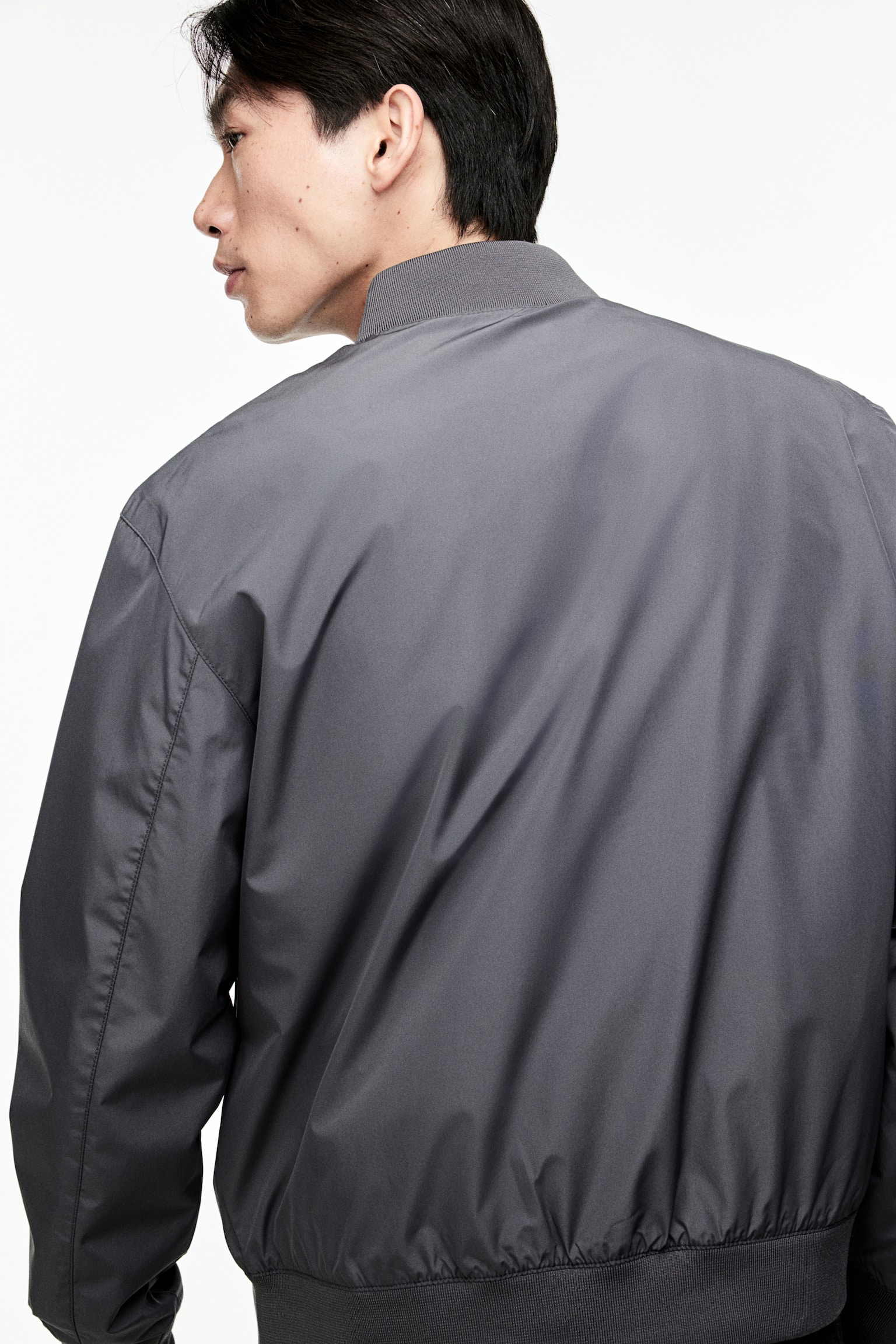 Regular Fit Bomber Jacket - Dark gray/Light beige/Black/Navy blue - 3