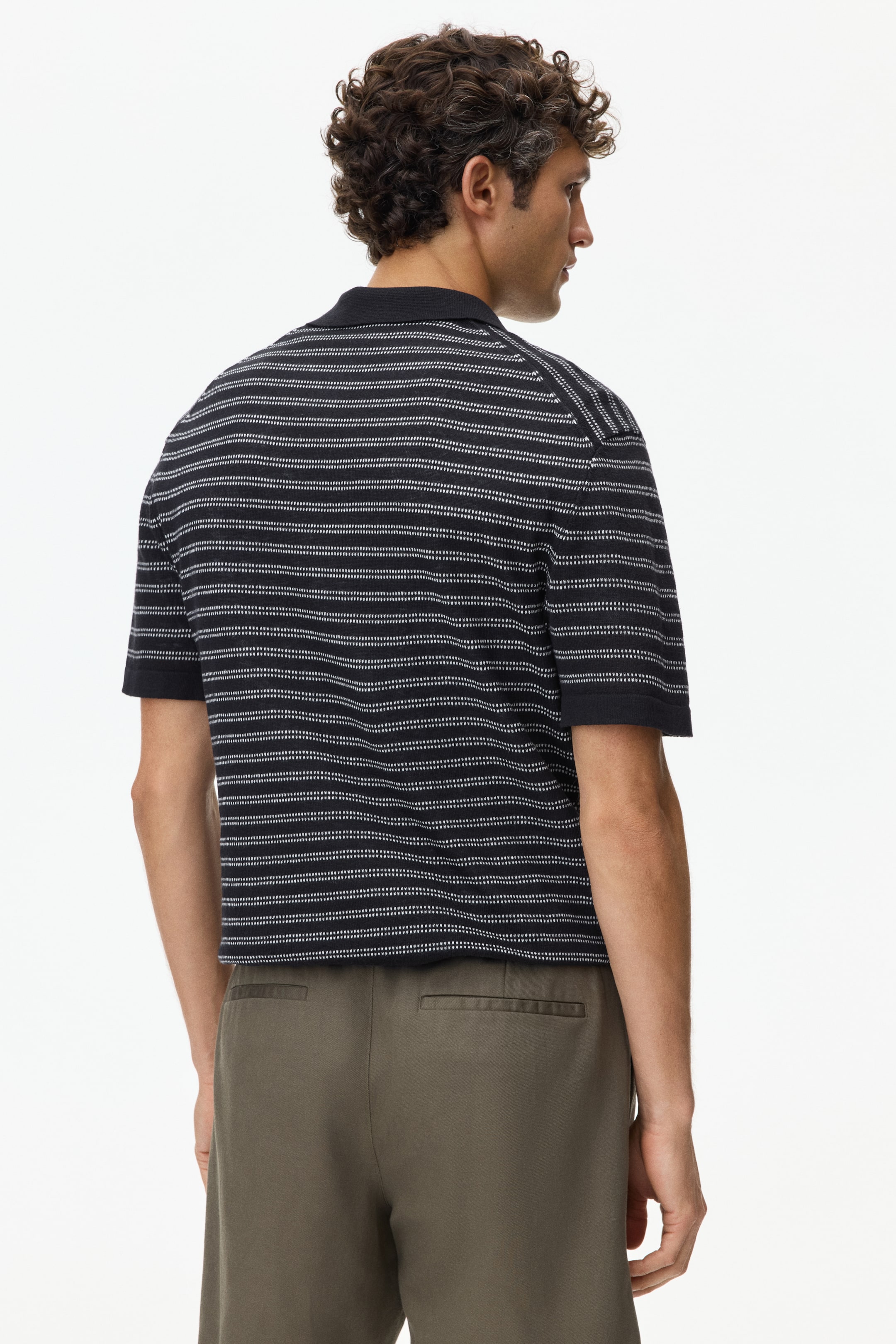 Regular-Fit Linen-Blend Polo Shirt