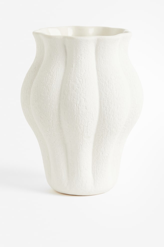 Large stoneware vase - White - 1