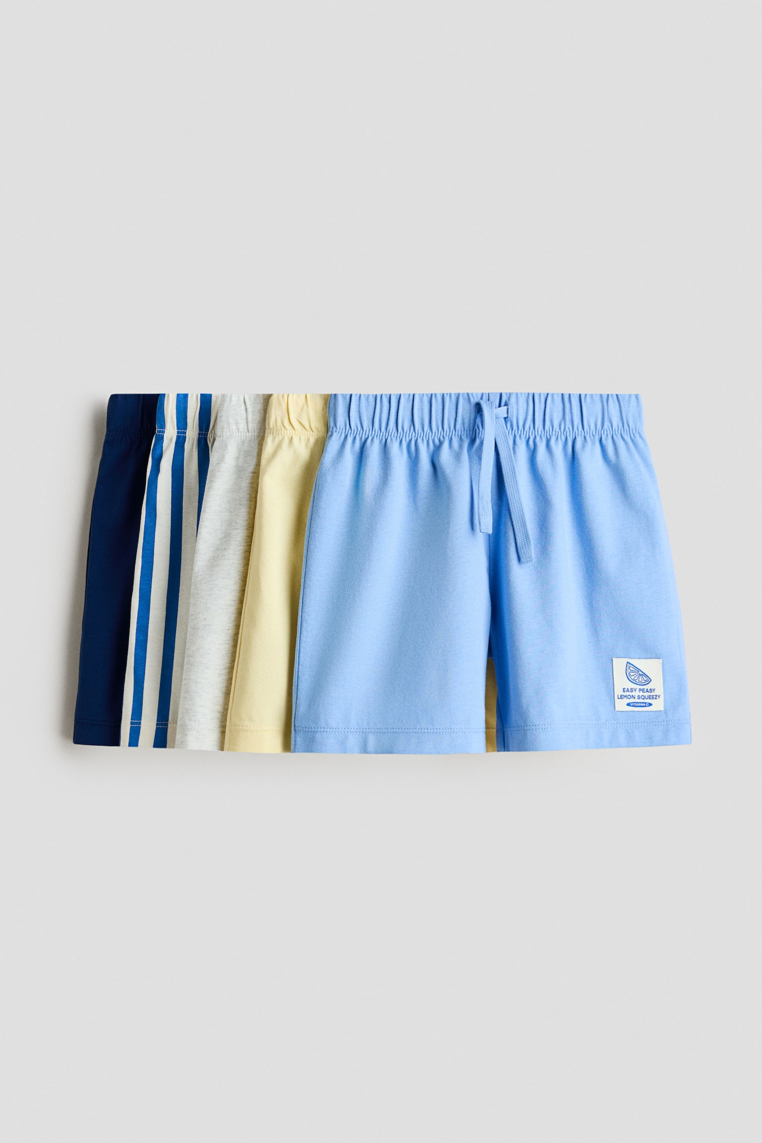 5-pack pull-on shorts - Light blue/Yellow/Blue/Sea creatures/Brown/Turquoise/Vehicles/Yellow/Lions/Dark blue/Sailboats - 1