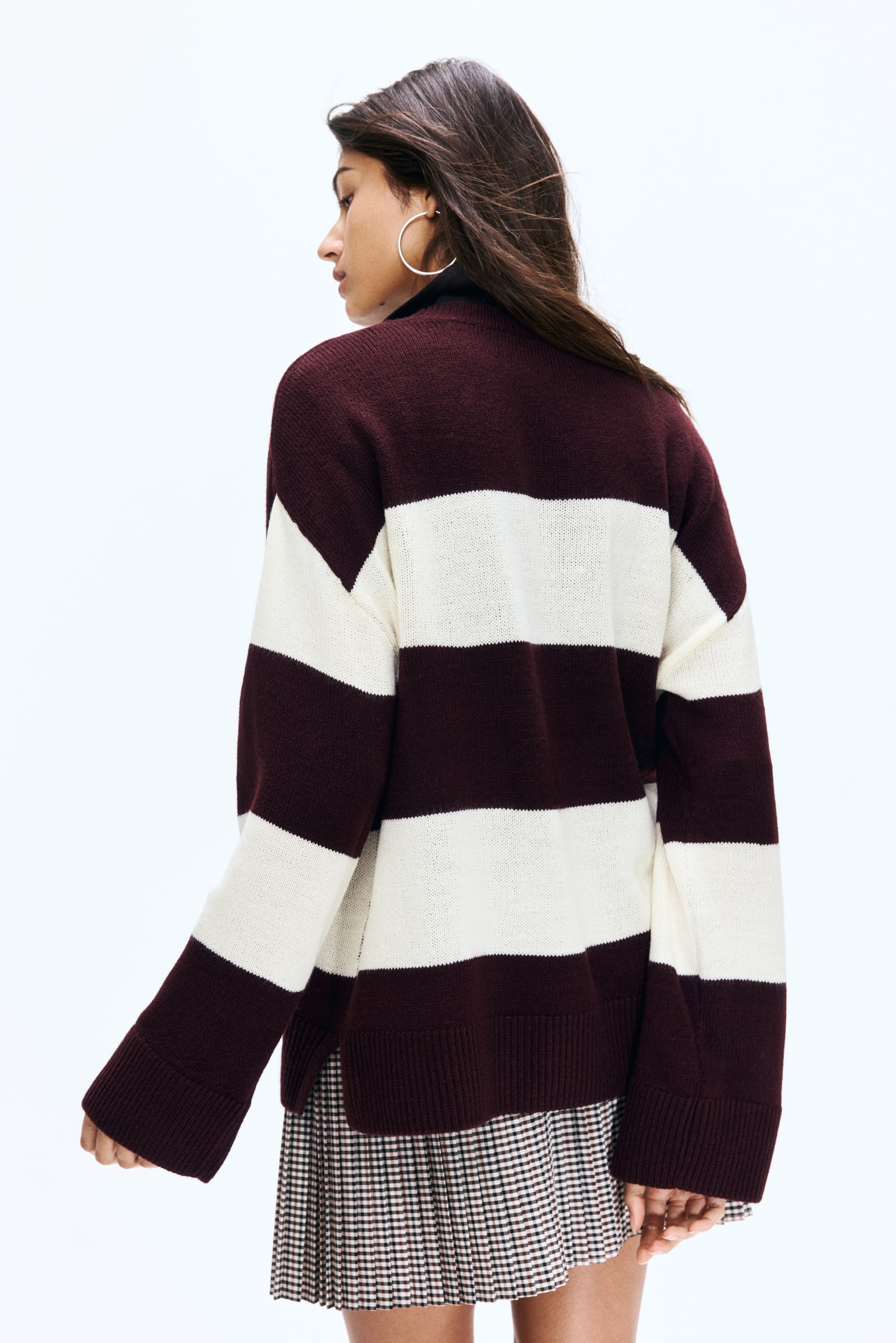 View larger image: Jumper - Burgundy/Striped - Ladies | H&M IN 4