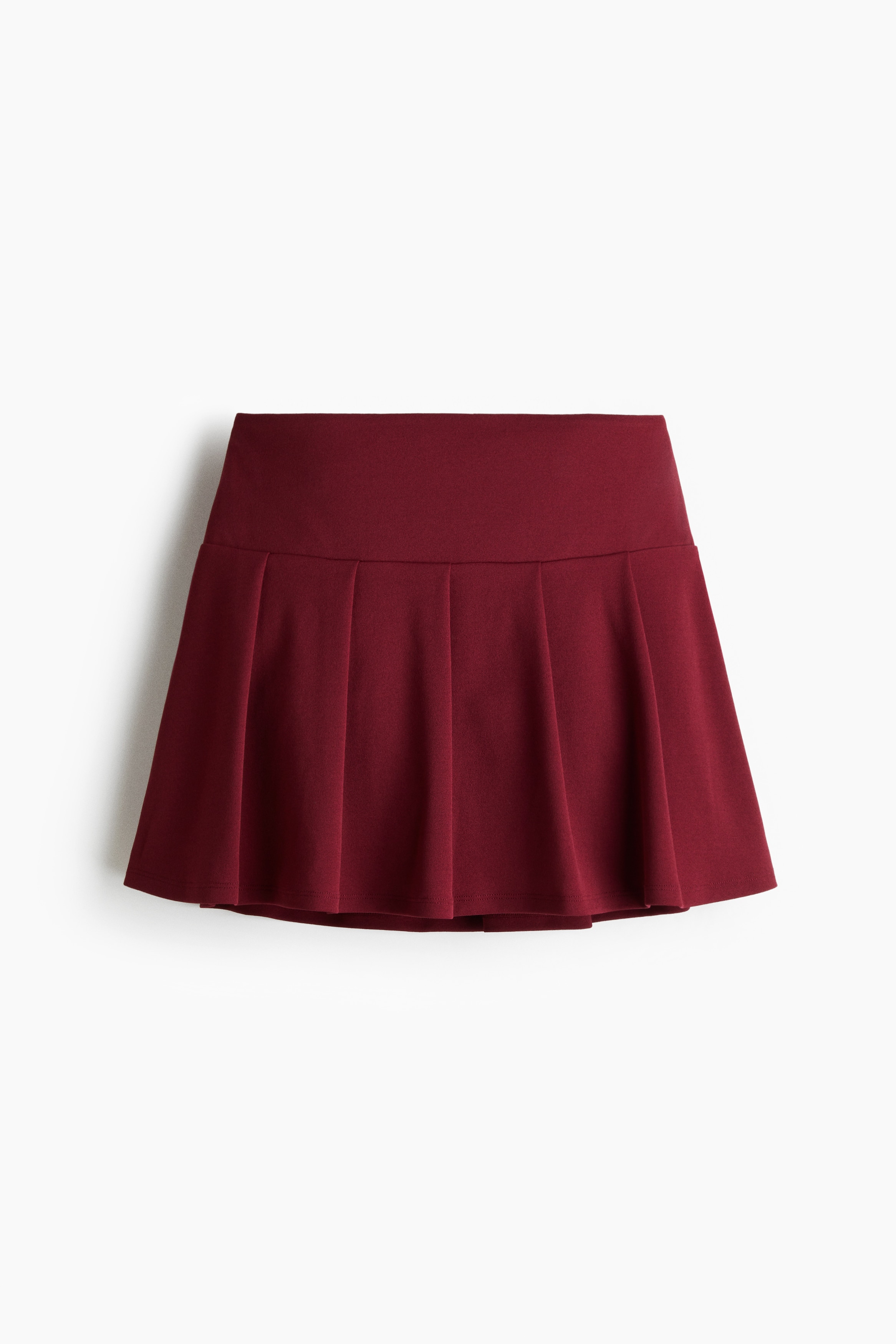 Pleated skort - Dark red/Dark blue/Black