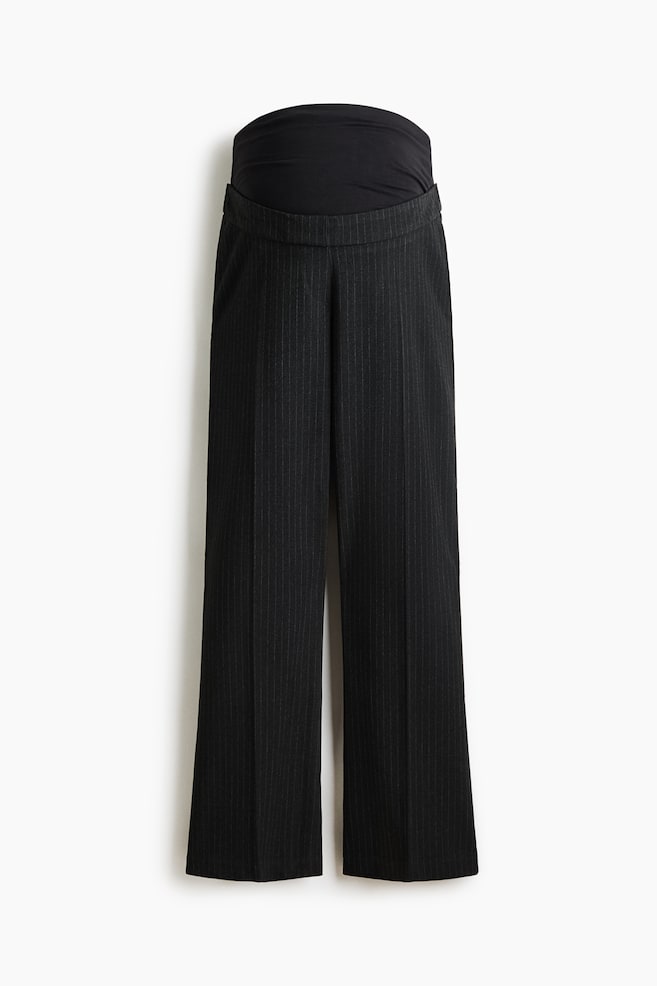 MAMA Bootcut Pants - Dark gray melange/pinstriped/Black - 1
