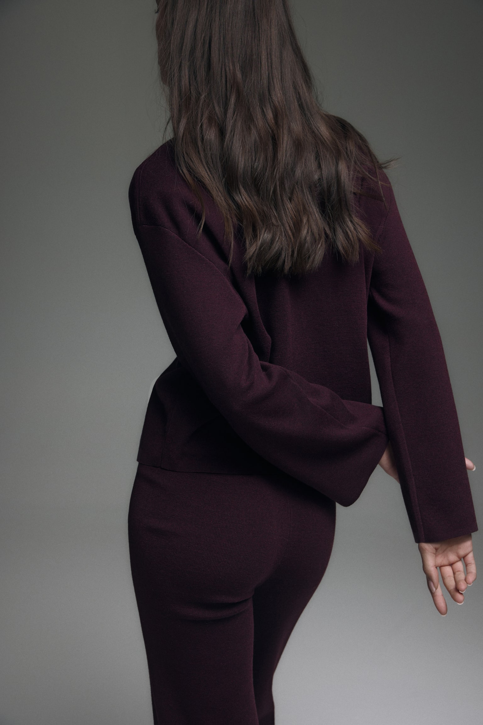 Oversized jumper - Burgundy/Dark dusty green/Cream/Navy blue/Grey marl/Light beige marl - 3