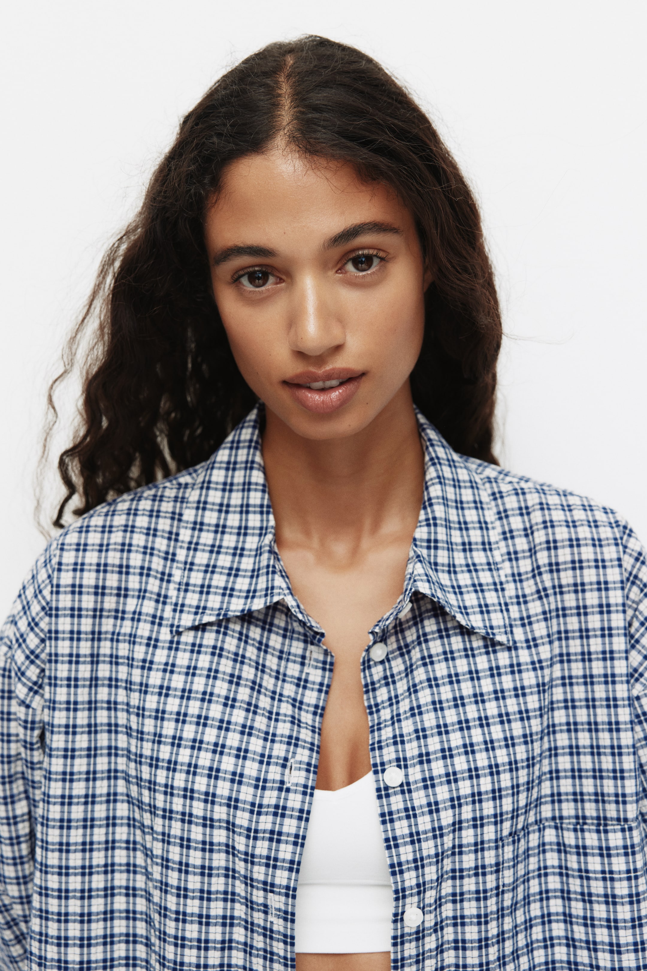 View larger image: Cotton Pajamas - Dark blue/checked - Ladies | H&M CA 2