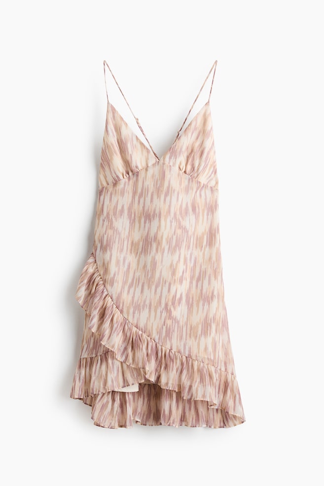 Robe à volant en mousseline - Beige clair/rose ancien/Bleu foncé/fleuri - 1