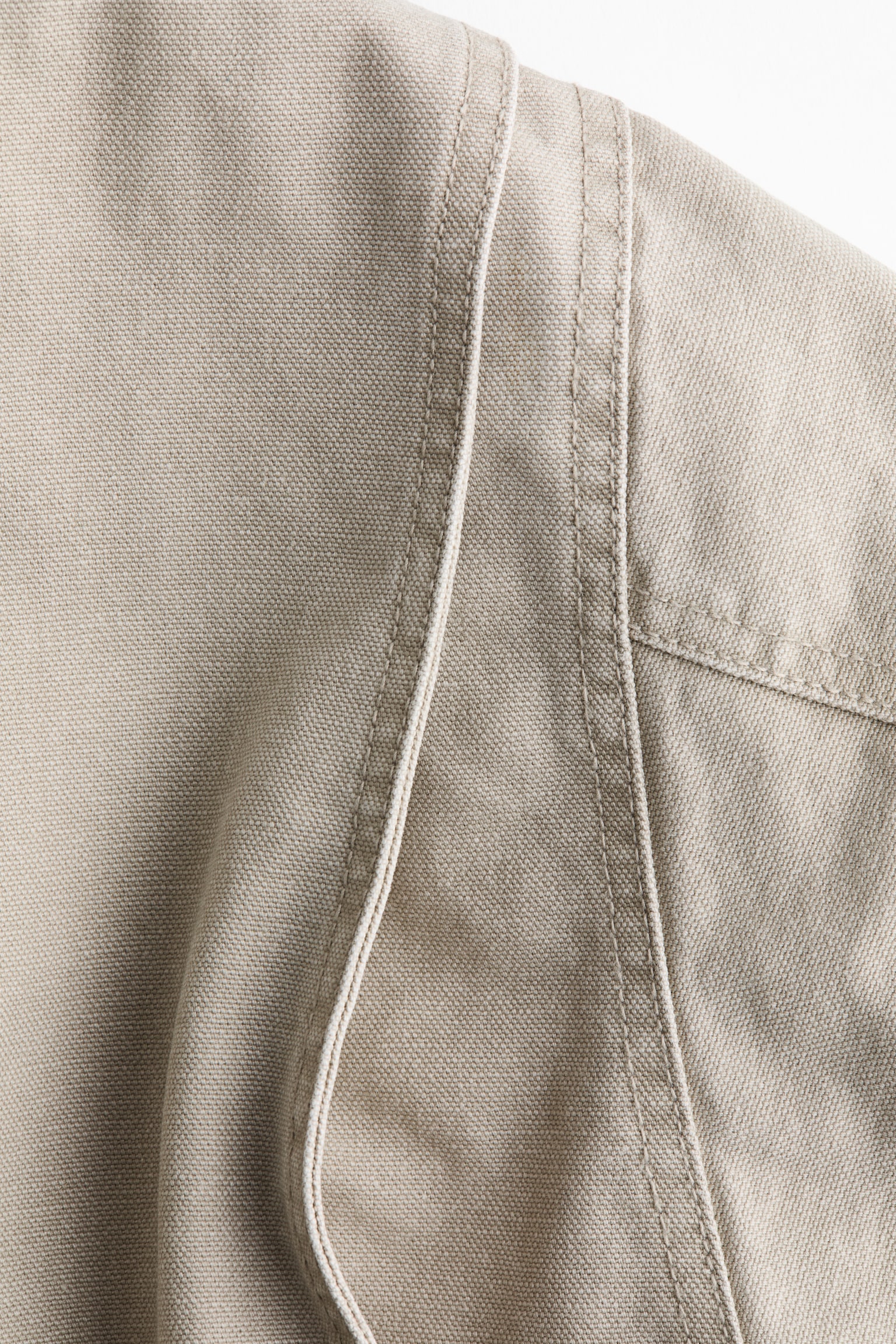 Padded canvas jacket - Beige - 6