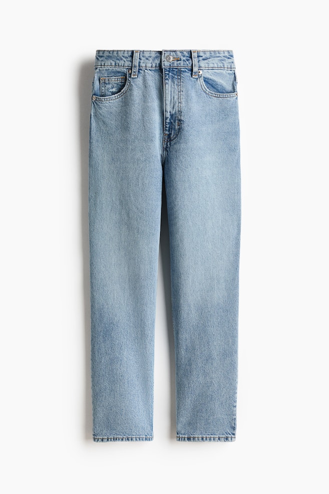 Mom Slim Fit High Waist Ankle Jeans - Bleu denim clair/Bleu denim/Gris denim foncé/Bleu denim/Bleu denim foncé/Blanc/Bleu denim foncé/Beige clair/Bleu denim/Bleu denim/Noir/Bleu denim foncé - 1