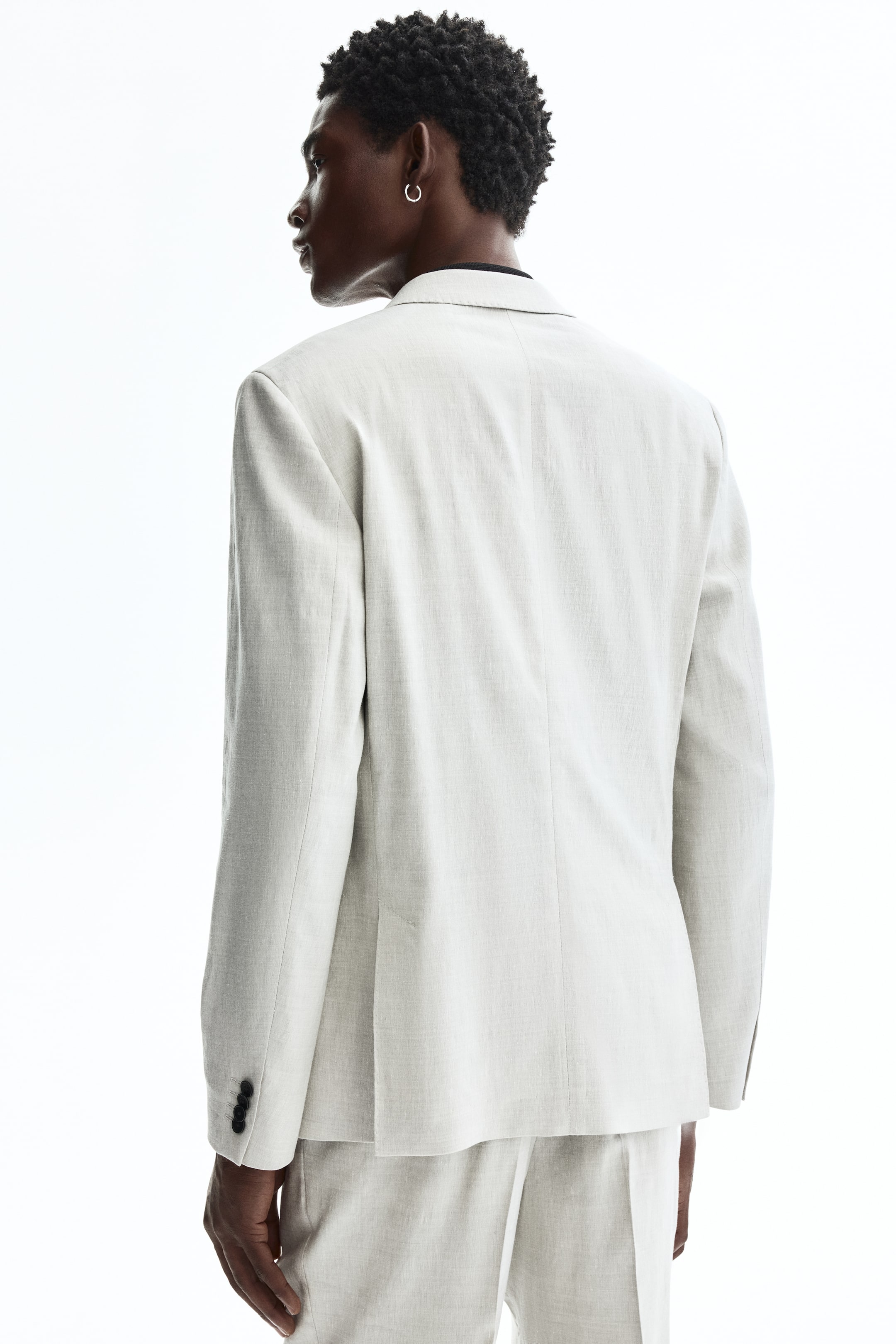 Regular-Fit Linen-Blend Jacket
