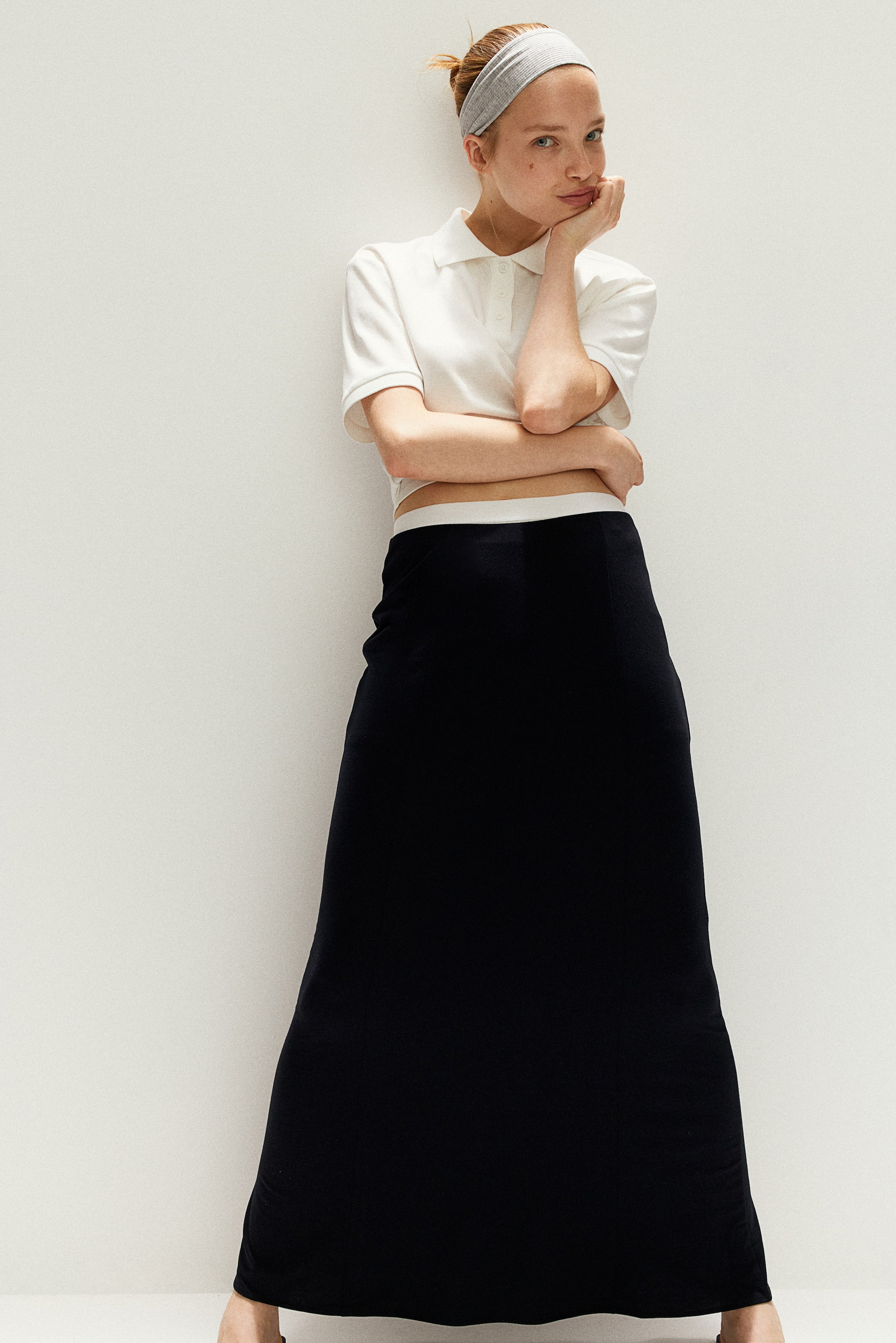 Flared Jersey Skirt