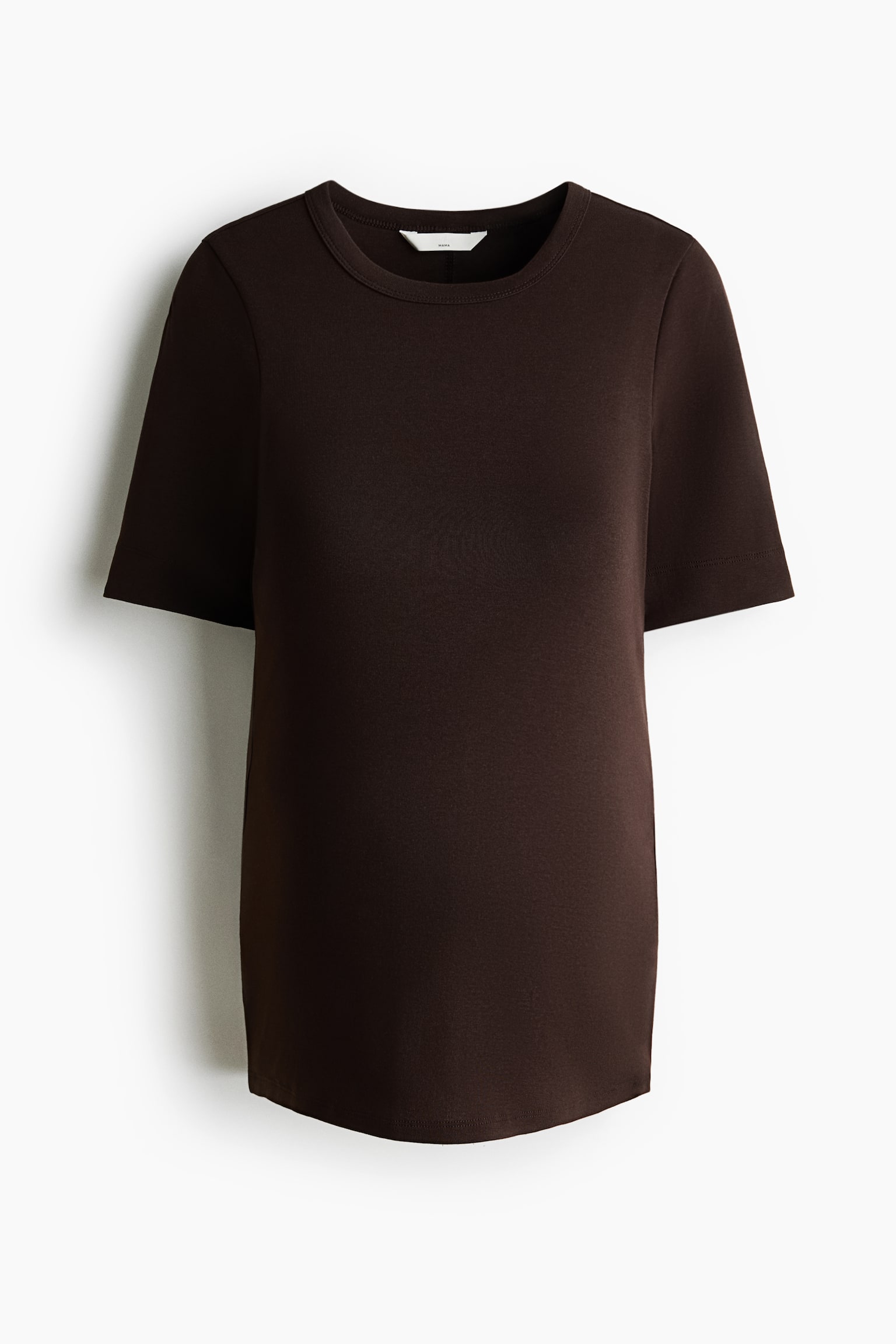 MAMA Fitted T-Shirt - Dark brown/Cream/Light pink