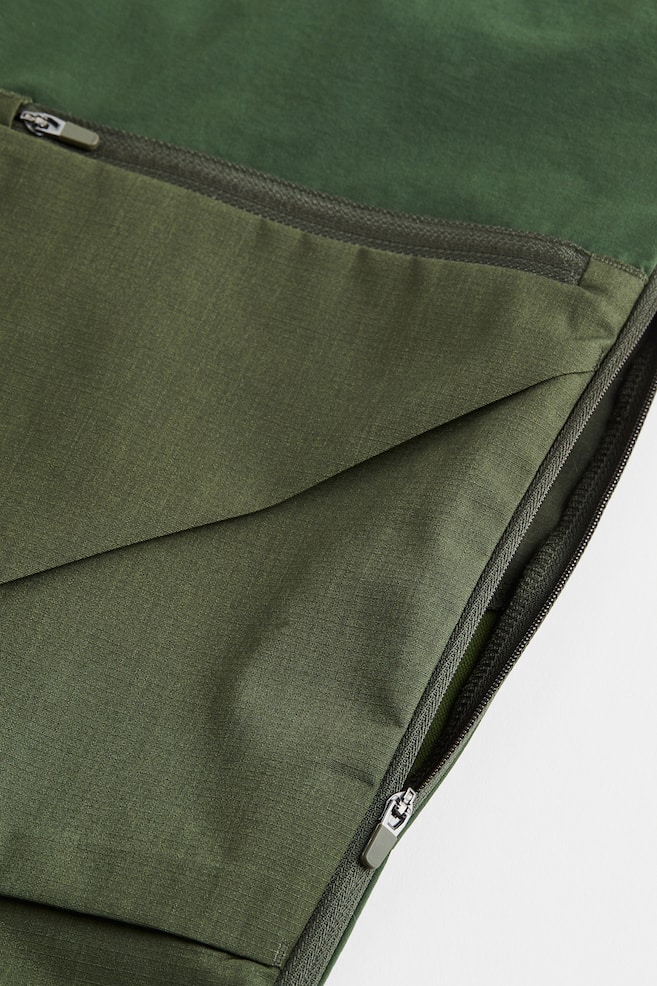 Regular Fit Water-repellent outdoor trousers - Dark khaki green/Black - 7