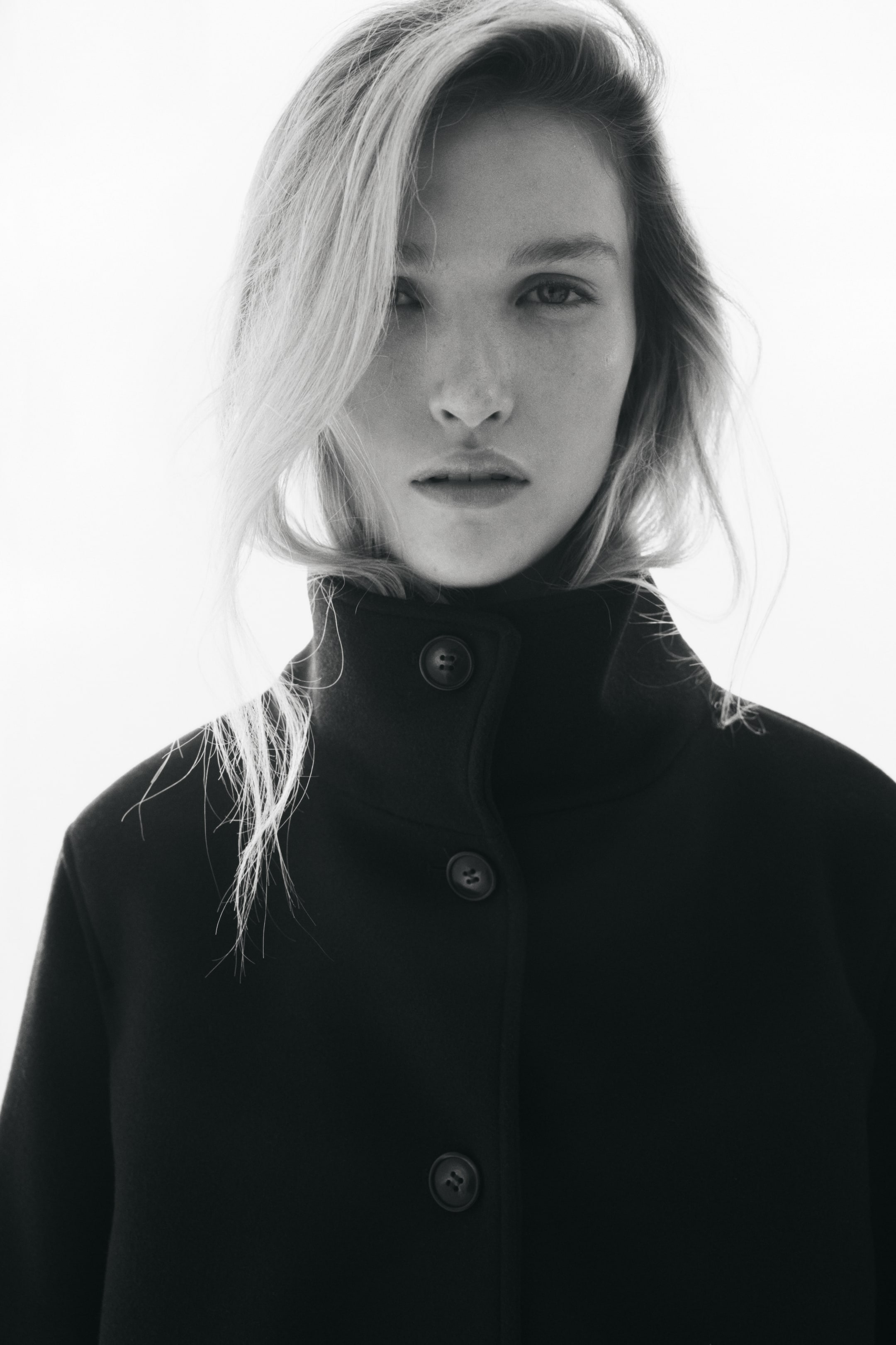 Short Funnel-Collar Jacket