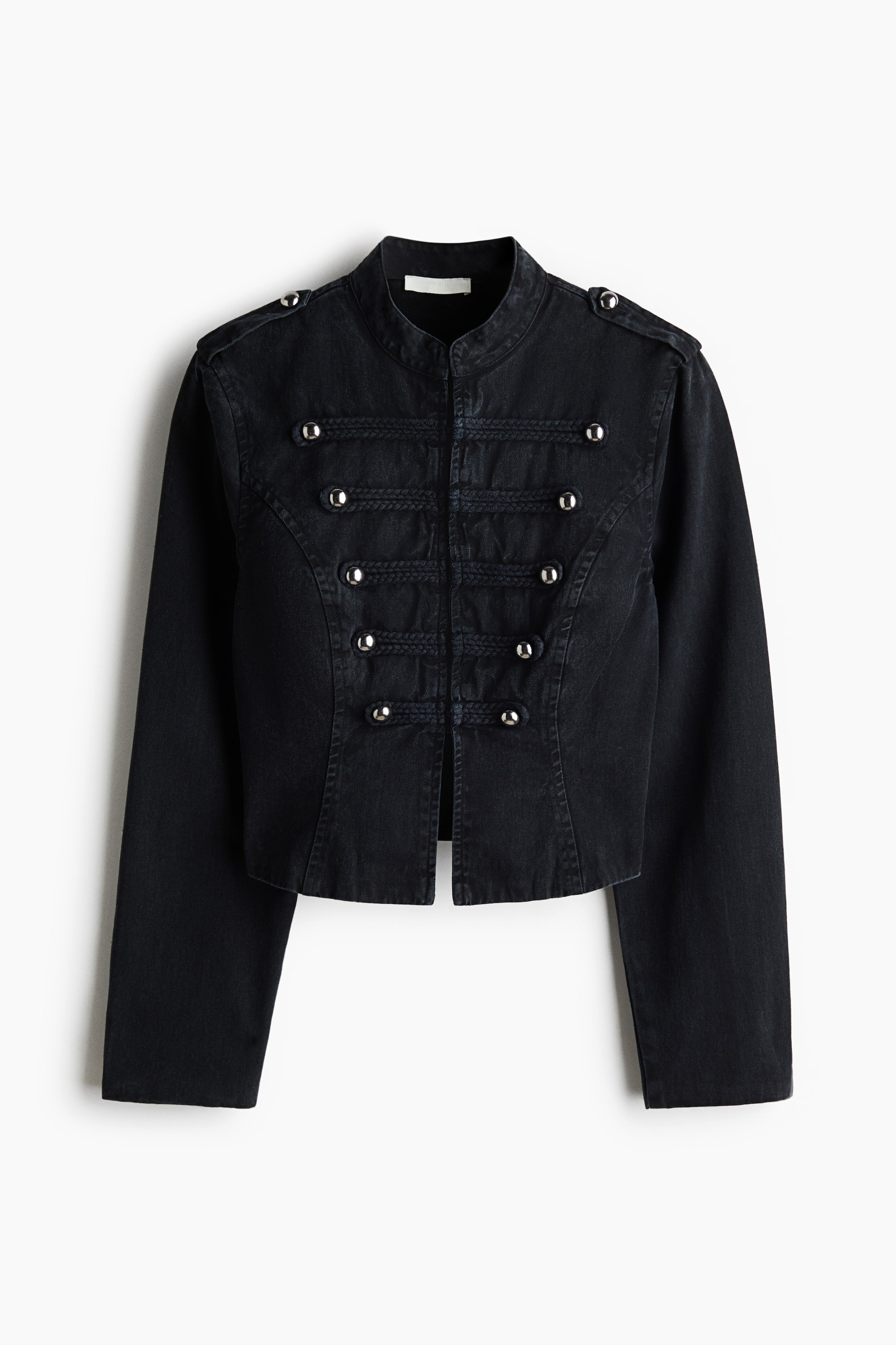 View larger image: Button-detail twill jacket - Black - Ladies | H&M 1