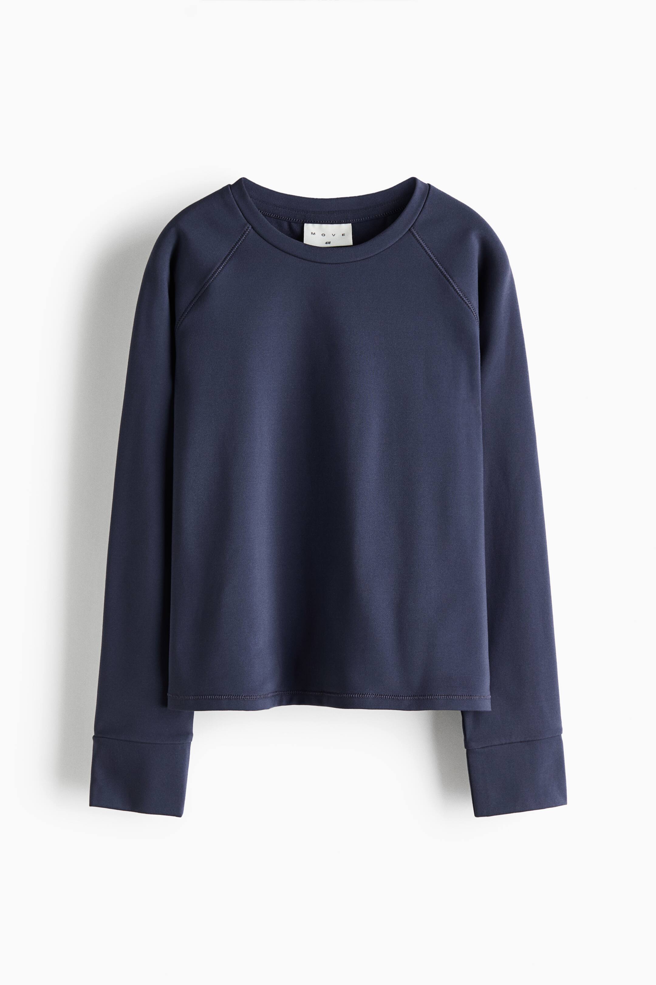 View larger image: Warming long-sleeved sports top with ThermoMove™ - Dark blue - Kids | H&M 1