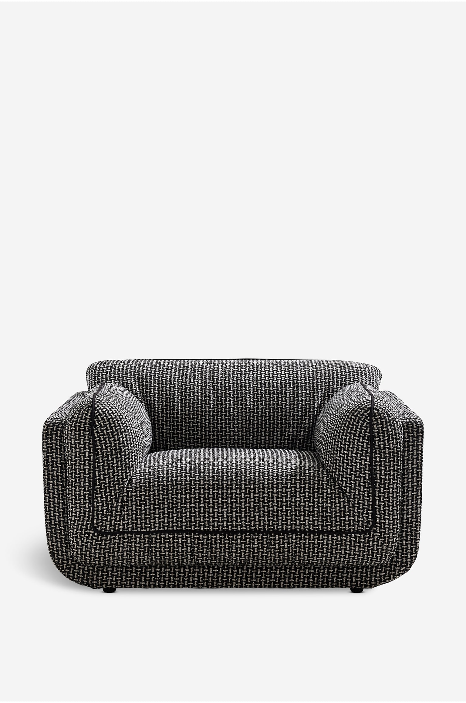 Fauteuil Otto - Noir/blanc/Beige Clair - 1
