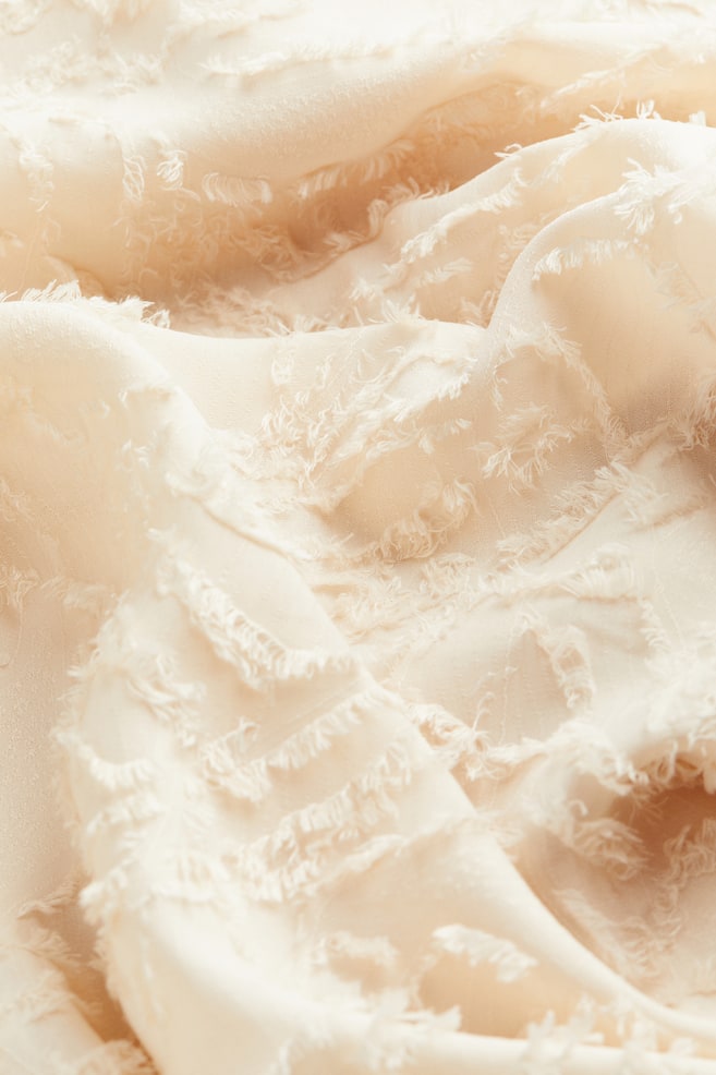 Robe combinaison en tissu texturé - Beige clair - 3