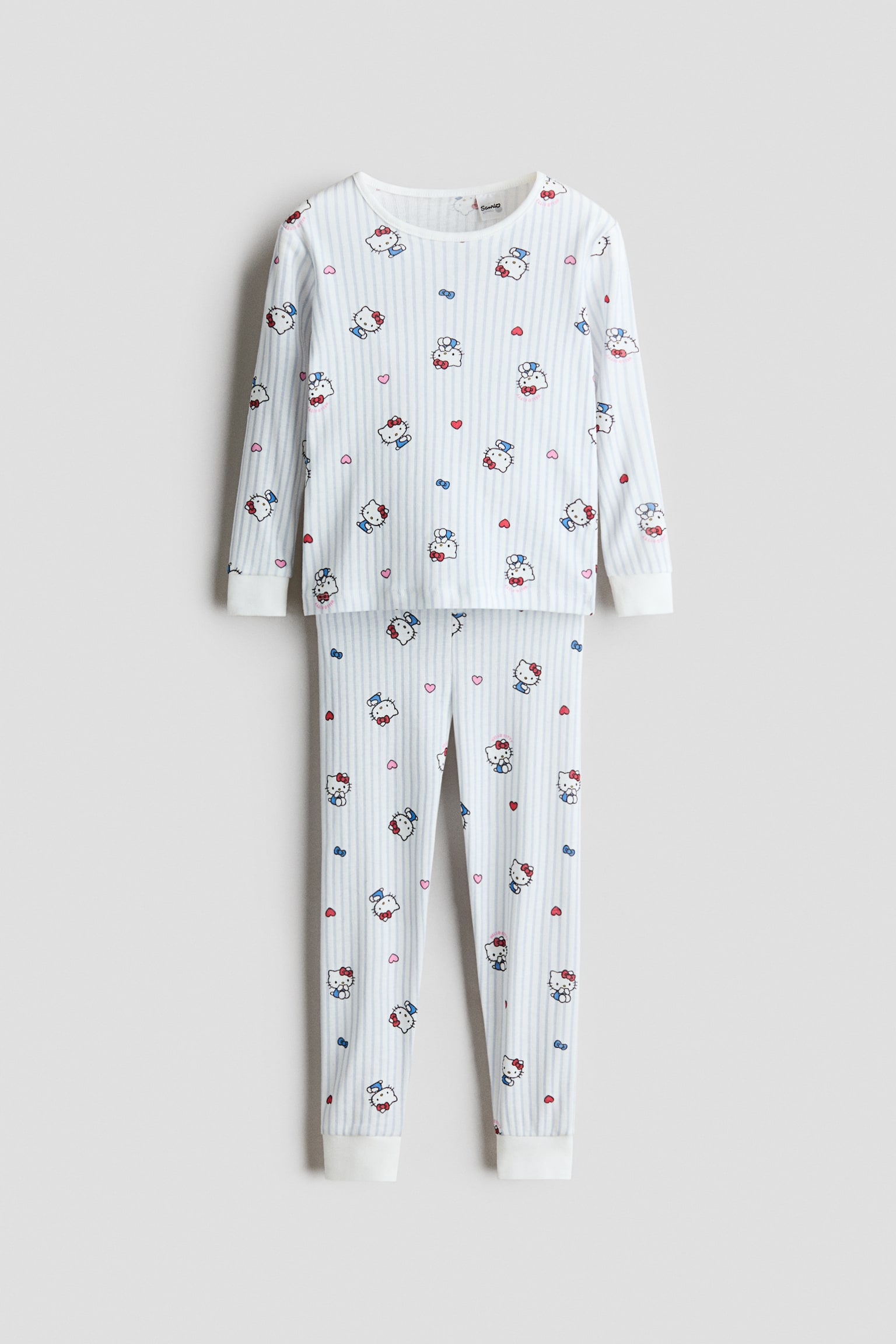 Snug-Fit Printed Cotton Pajamas - Light blue/Hello Kitty/Pale purple/Lilo & Stitch
