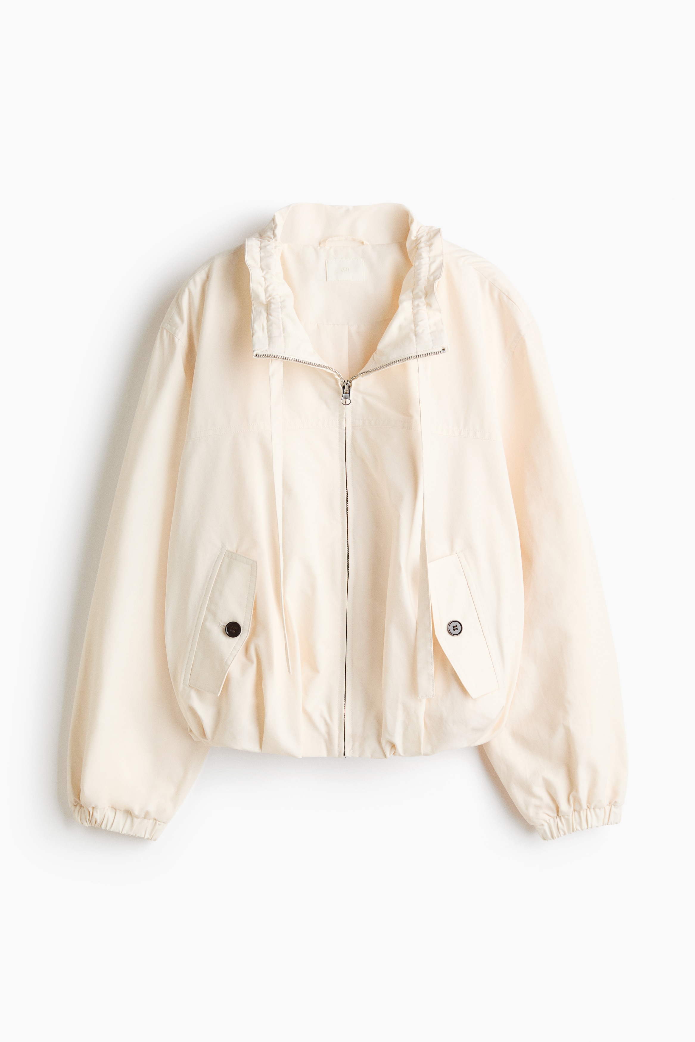 バブルヘムジャケット - クリーム/ネイビーブルー