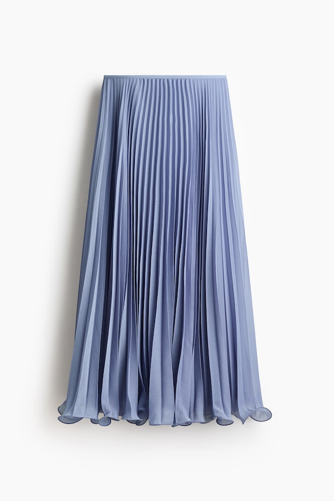 Sheer Pleated Skirt - Dusty blue/Cream/polka dot/Dusty pink - 1