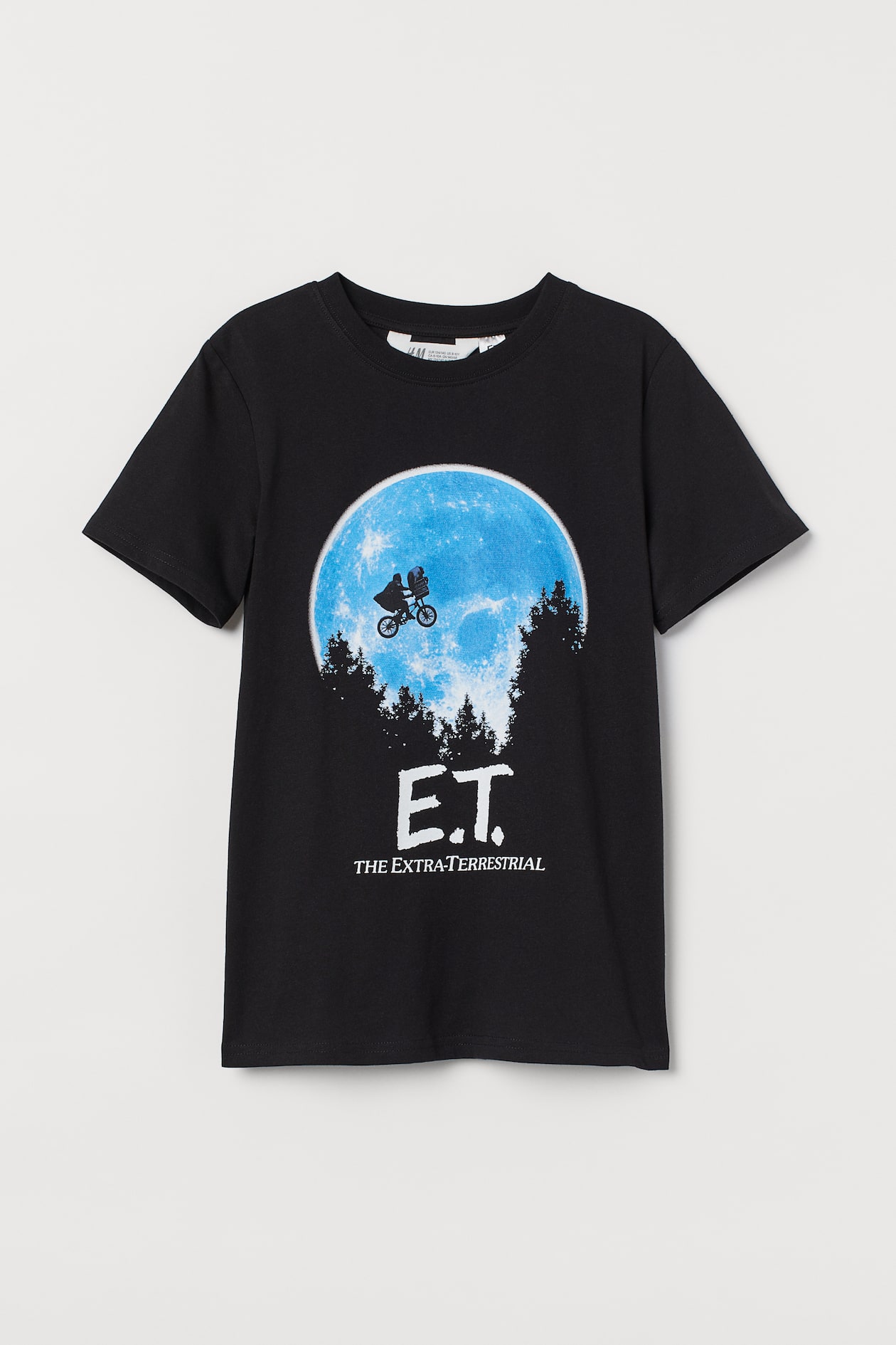 T-shirt with Motif - Round Neck - Short sleeve - Black/E.T. - Kids | H&M US