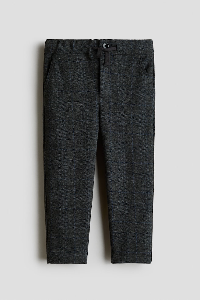 Jersey suit trousers - Dark grey/Light blue checked/Navy blue/Dark khaki green - 1