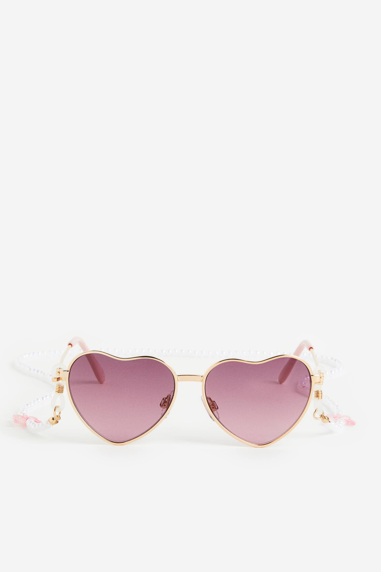 Sunglasses & Glasses Chain - Light pink/Hearts - 2