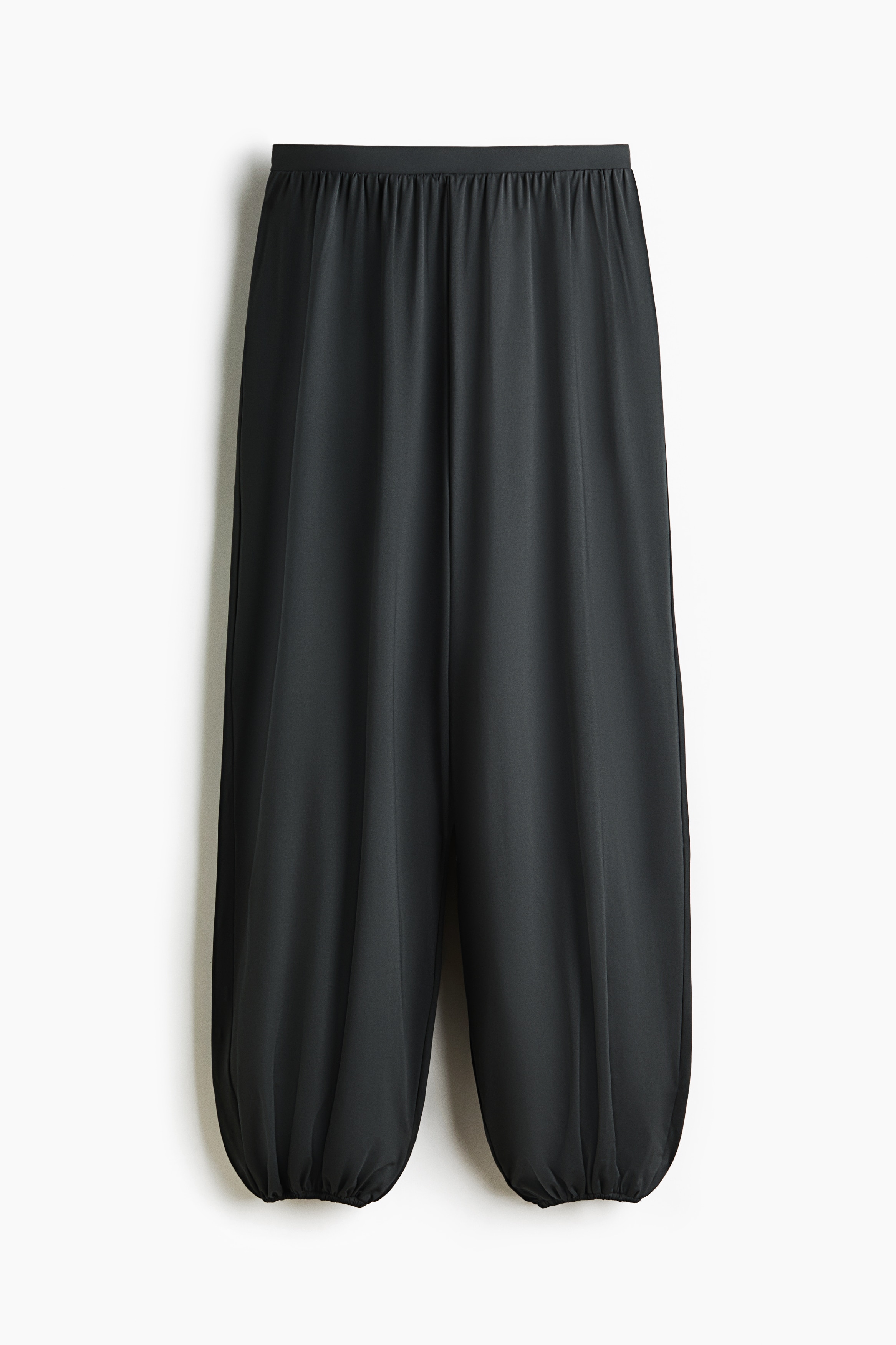 Bukse med ballongben - Mørk grå/Sort