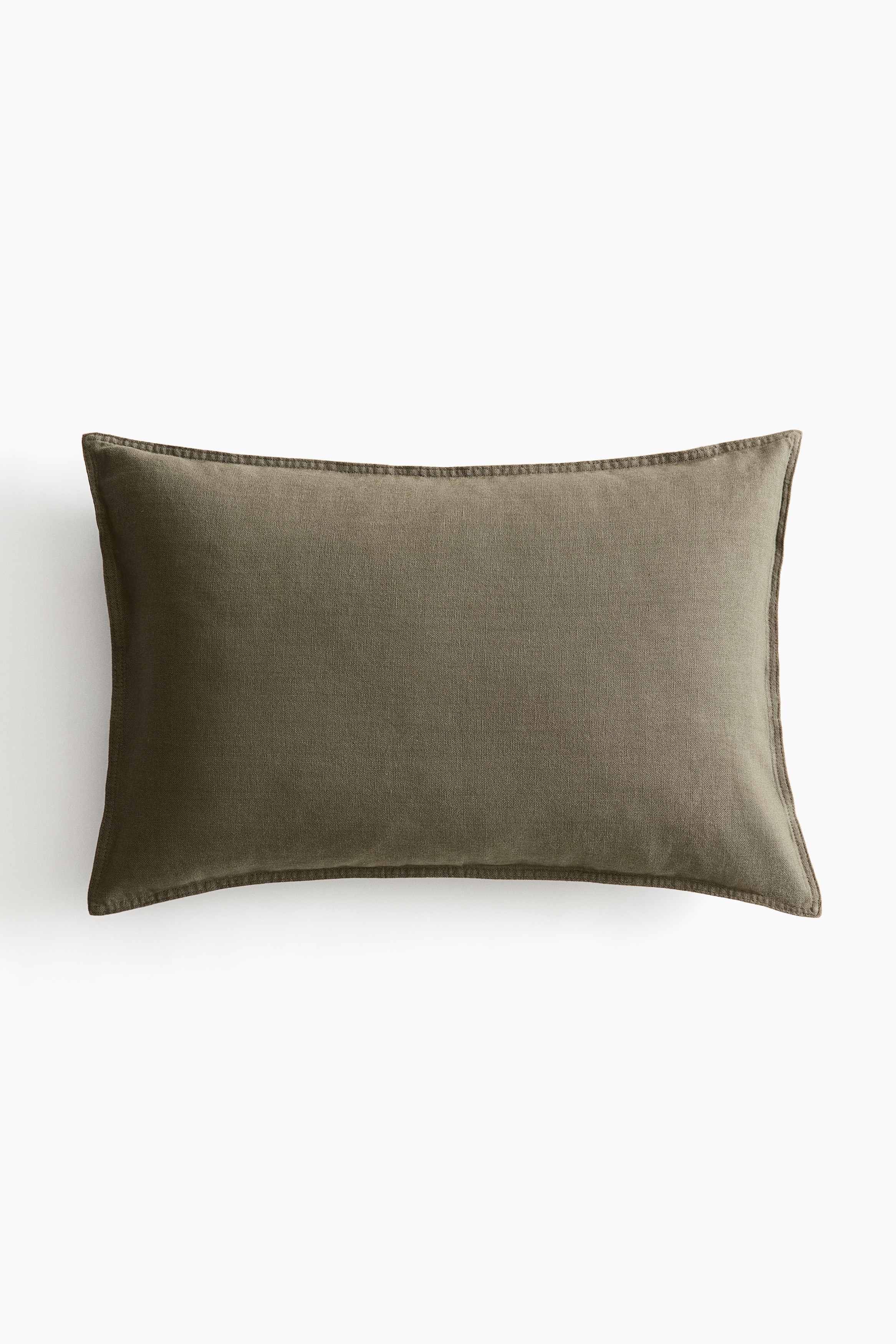 Linen-blend Cushion Cover - Dark khaki green/Light dusty blue/Orange/Dark brown/Light brown/Taupe/Light dusty pink/Light yellow/Blue/White
