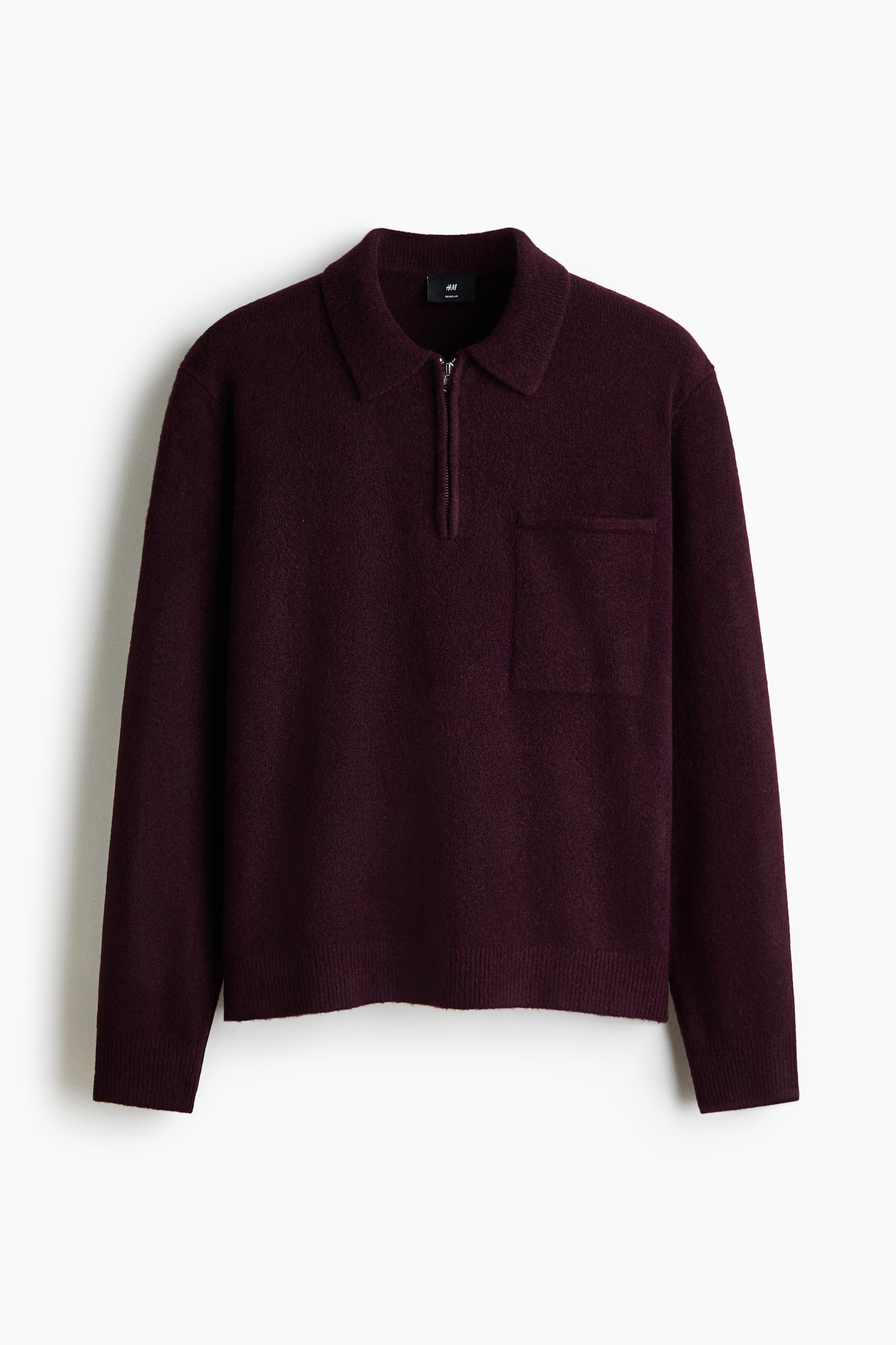 Džemper s rajsferšlusom u gornjem delu Regular Fit - Burgundy/Light blue/Tamnosivi lapor/Bež lapor/Crna/Tamnosmeđa