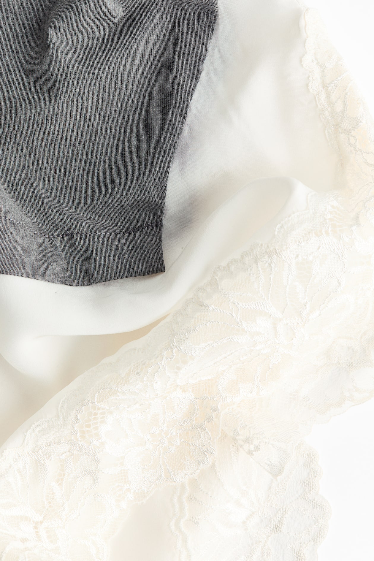 Lace-Trimmed T-Shirt Dress - image 2