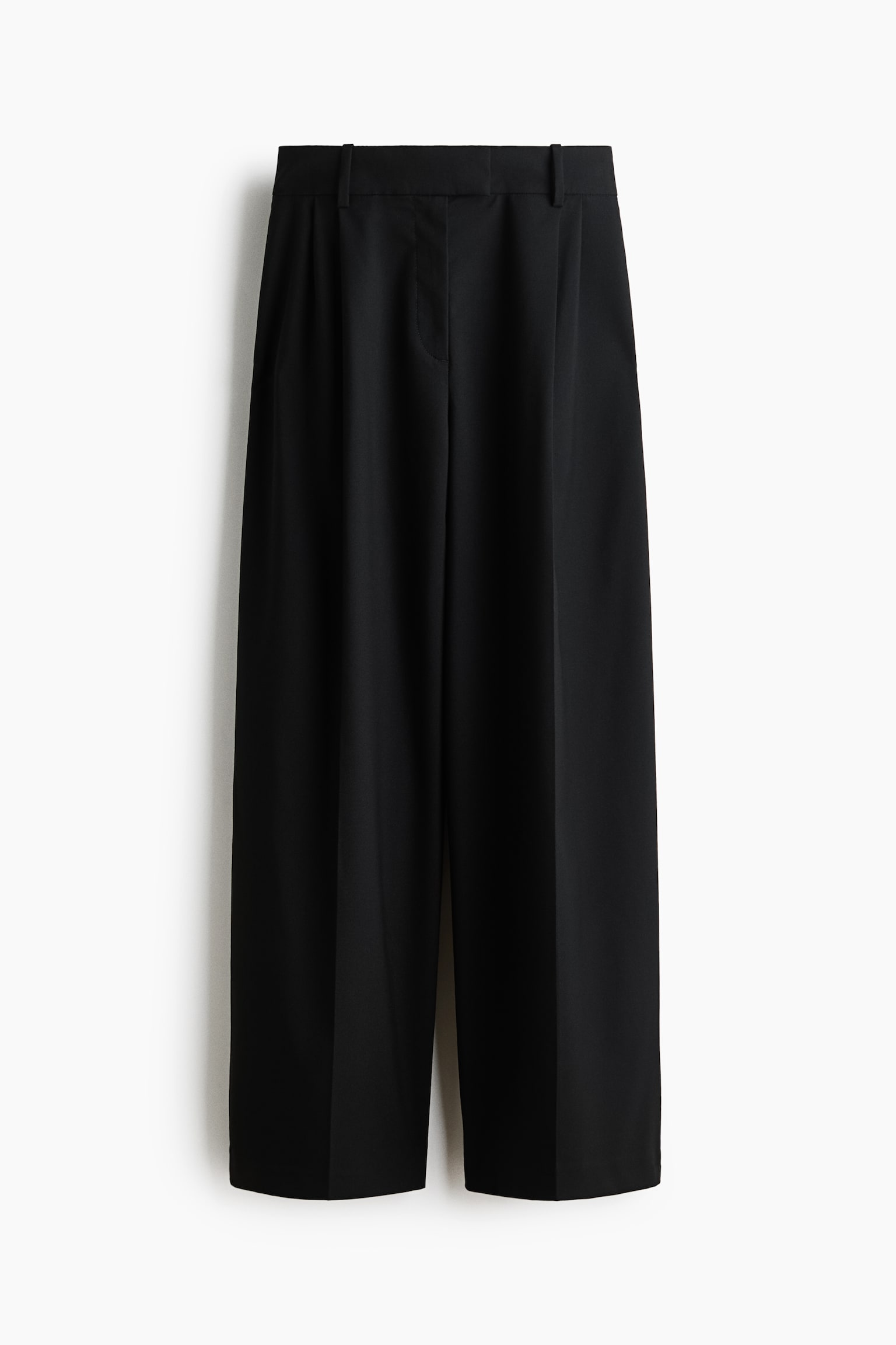 Wide tailored trousers - Black/Dark mole