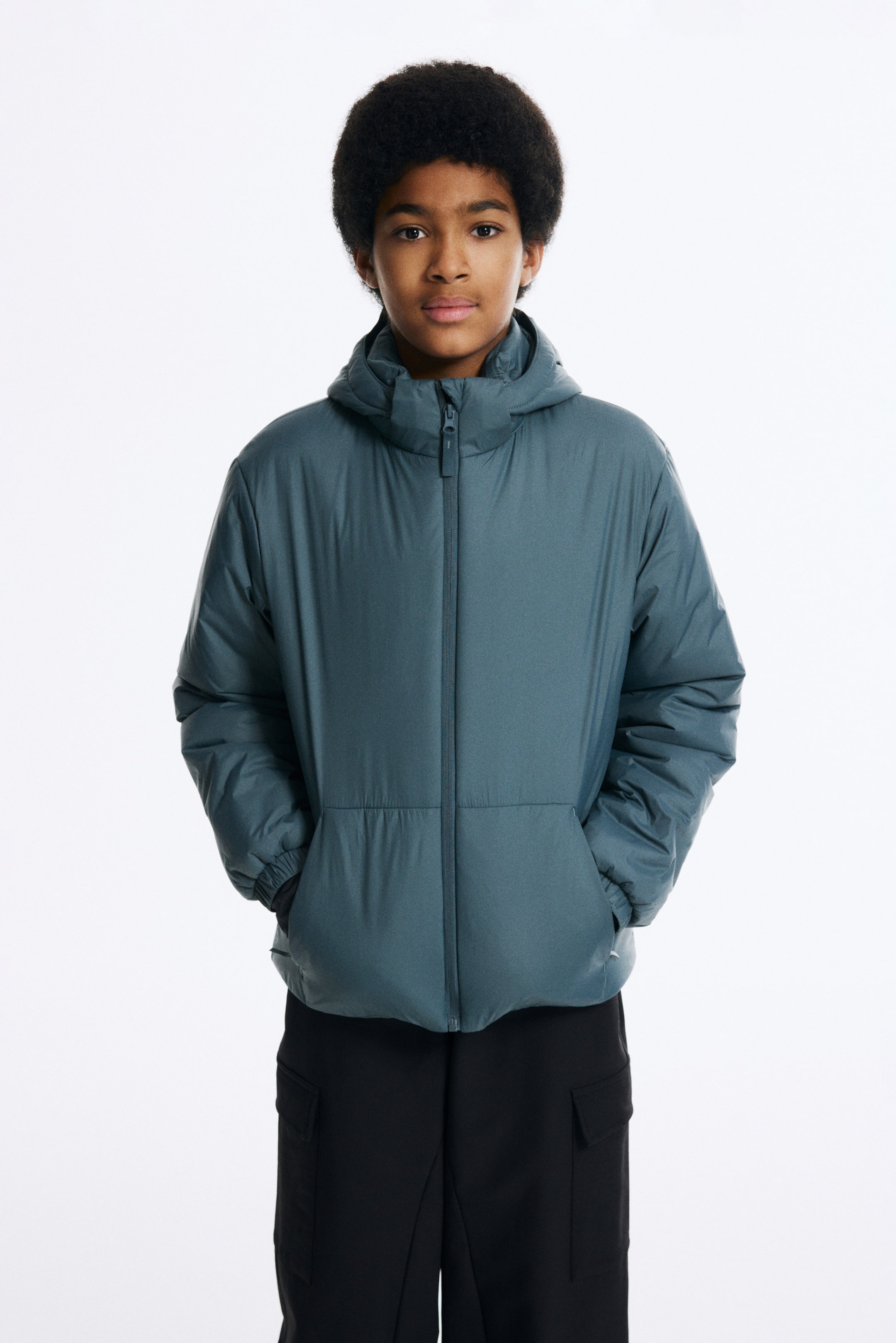 Blouson en cuir et laine - Olly Gan - T3 - Label Emmaüs