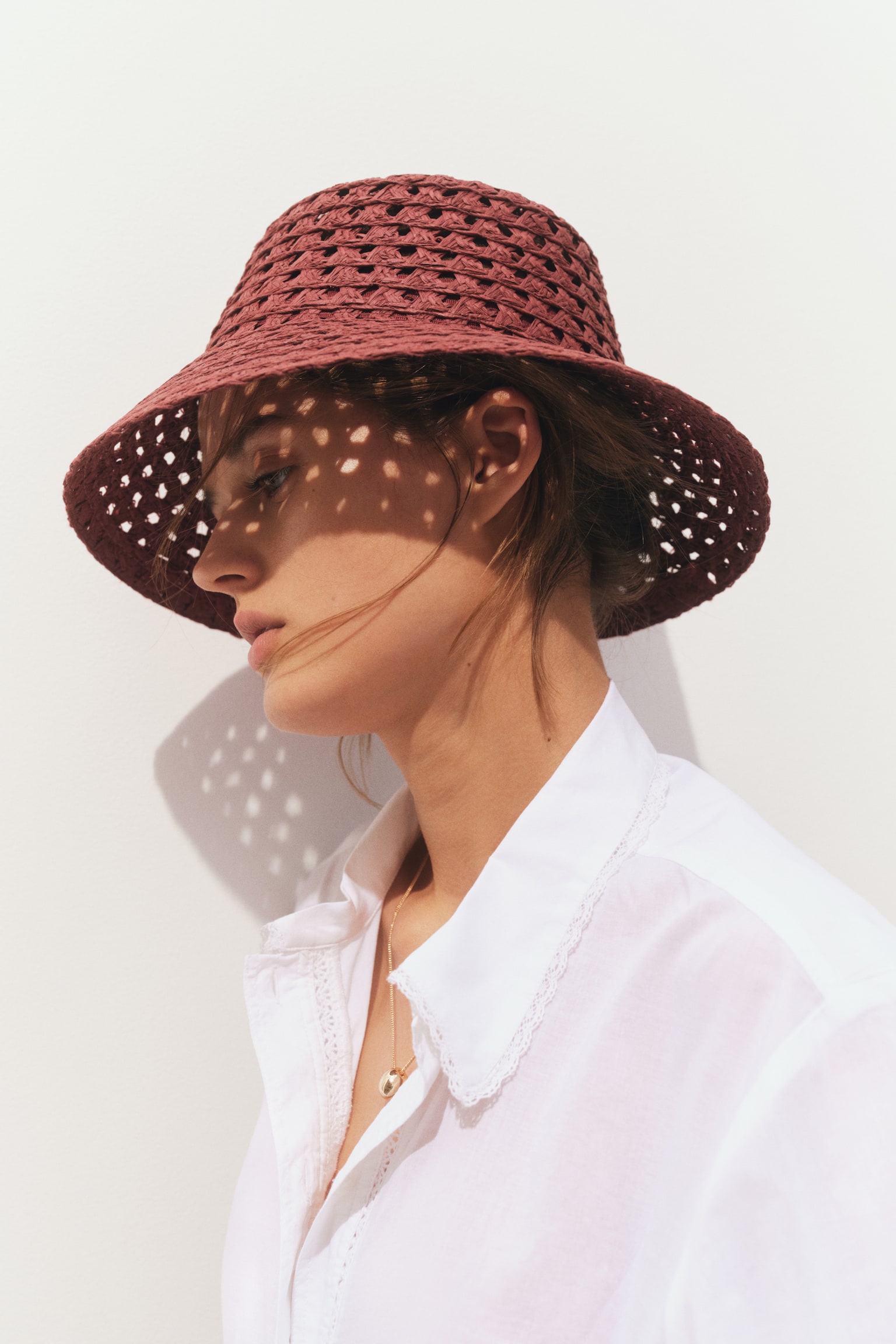 Straw hat - Rust red - 4