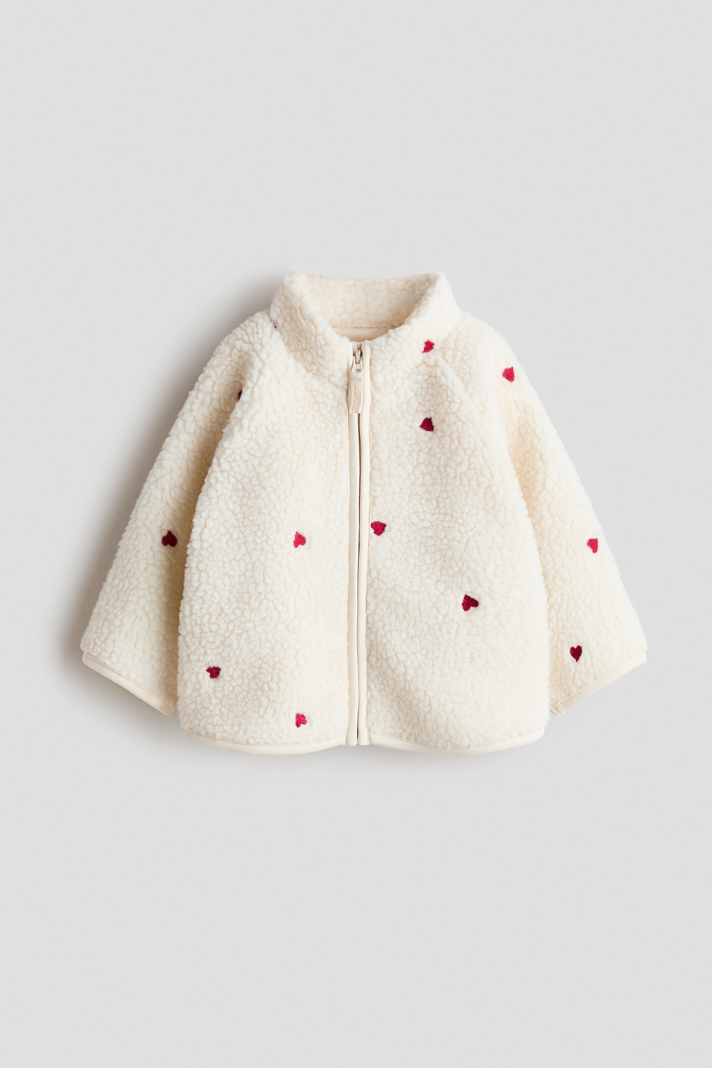 H & M - Bedruckte Teddyfleecejacke - Weiß - Kinder