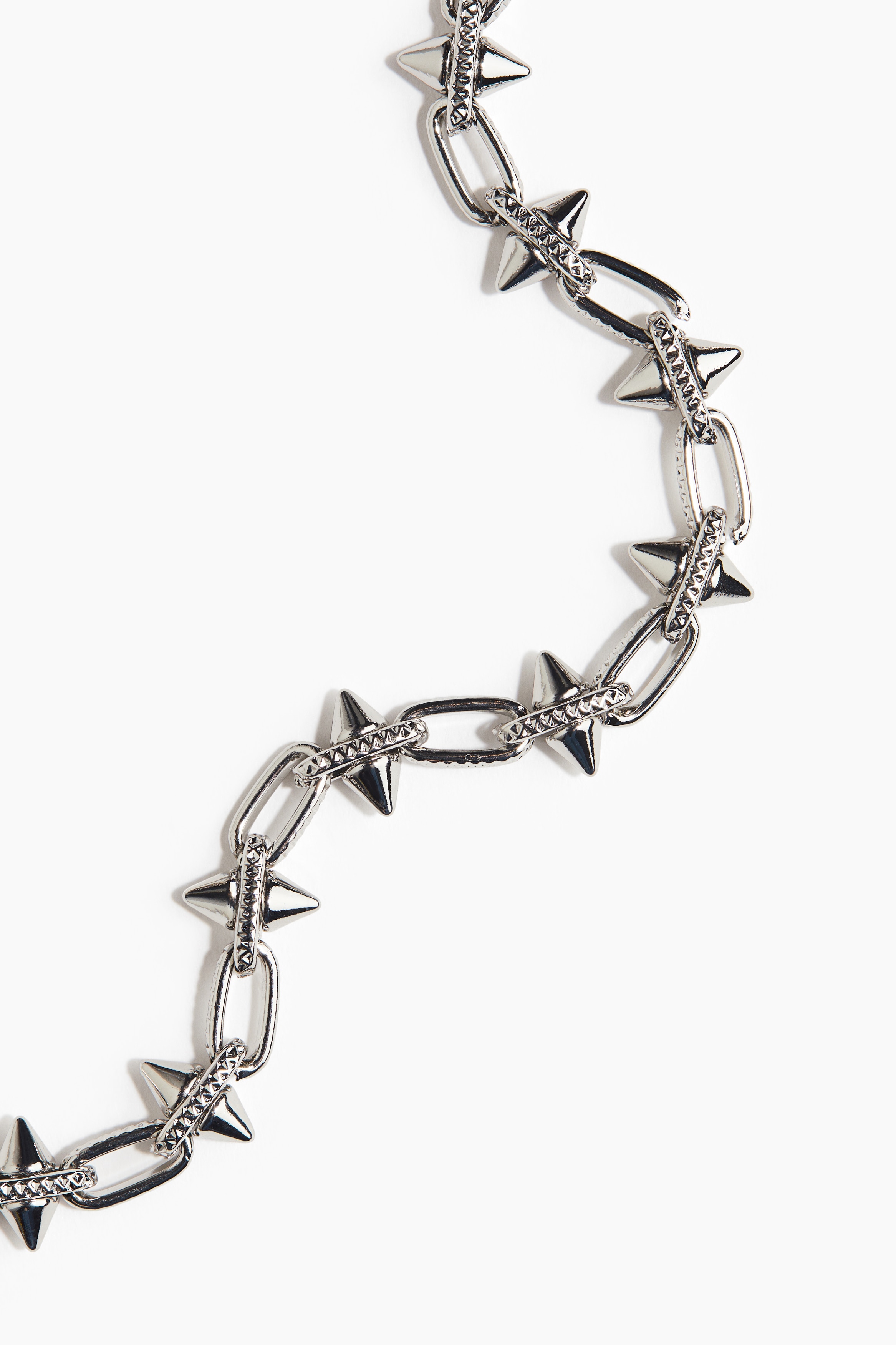 Men's Silver-colored Spike-Detail Bracelet | H&M US