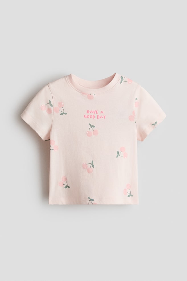 Printed T-shirt - Light pink/cherries/Red/Mon Amour/Light pink/unicorn/Yellow/New York/Cream/rainbow/Peach pink/Summer/Light green/Ma Chérie/Pink/strawberry/White/ice cream/Light blue/Paris - 1