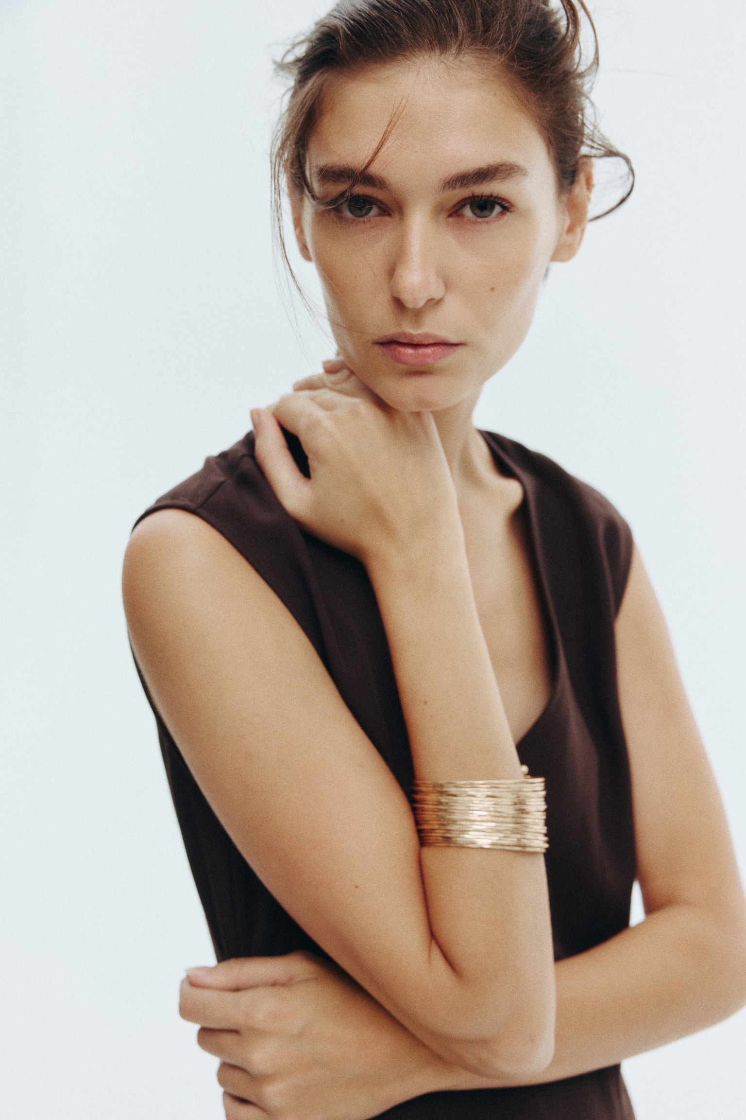 Váy midi không tay - Màu nâu đậm - 5