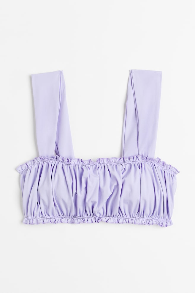 Padded bandeau bikini top - Lilac/Black - 2