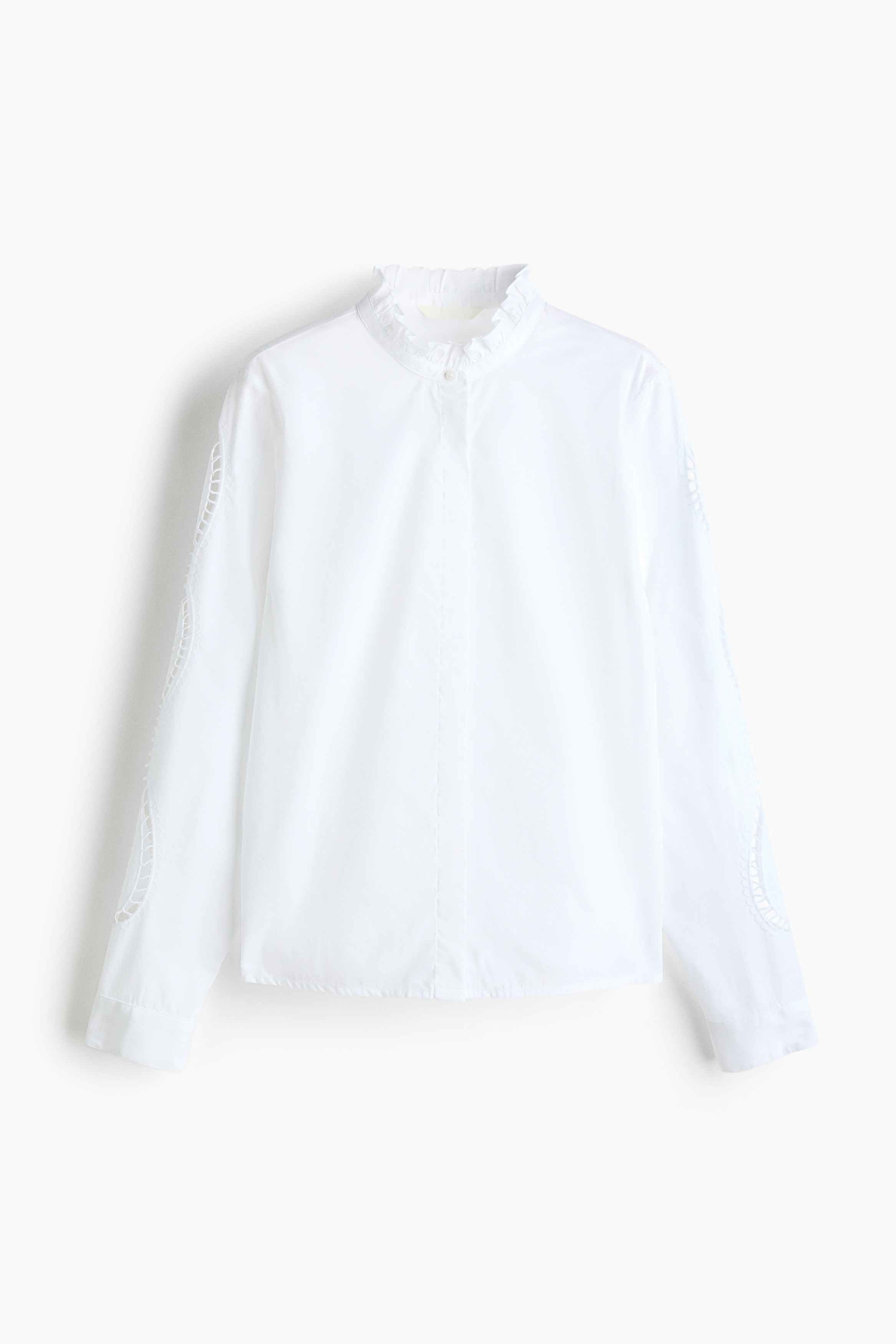 Broderie anglaise cotton blouse - White