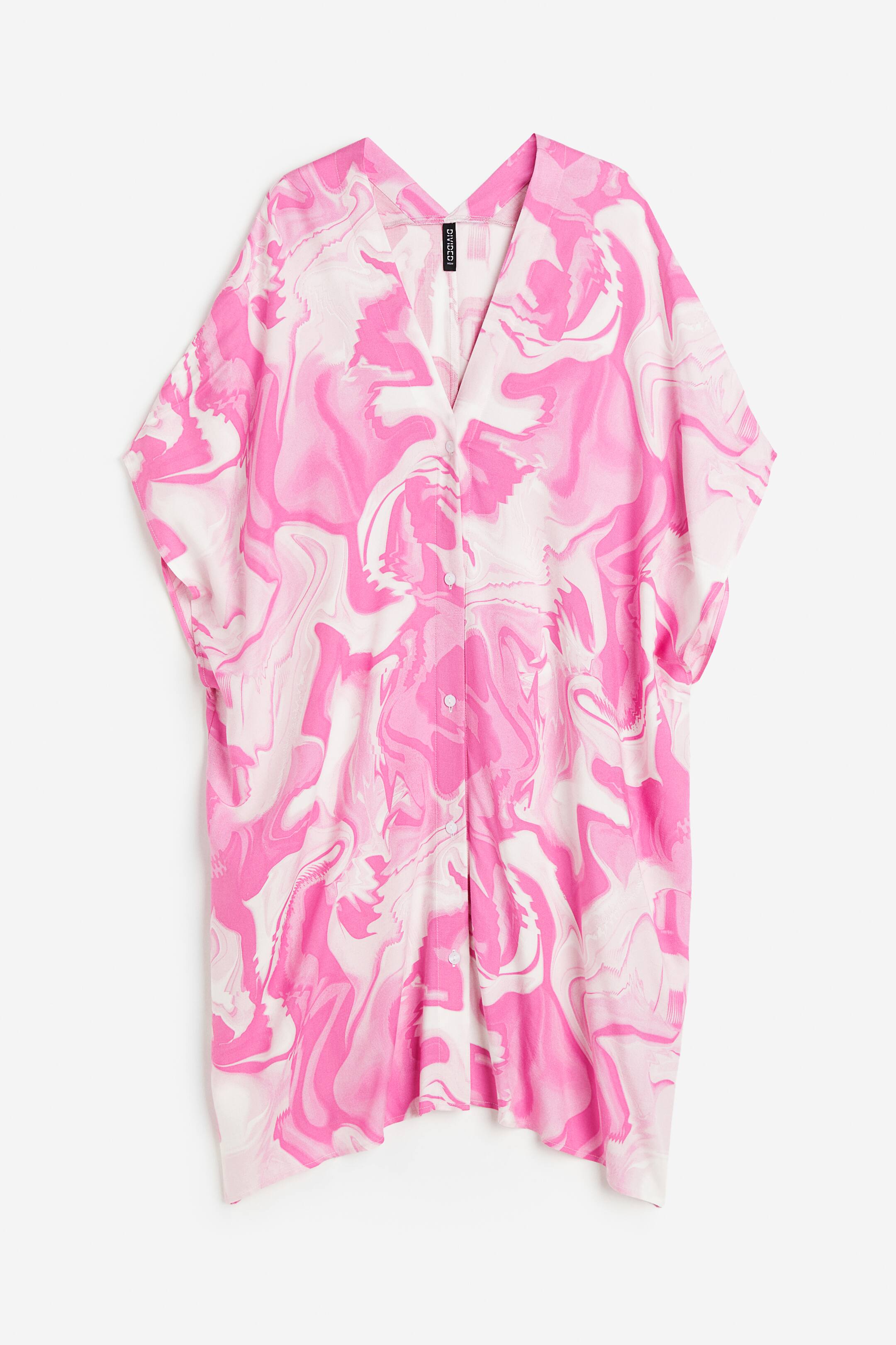 View larger image: V-neck kaftan dress - Light pink/Tie-dye - Ladies | H&M MY 1