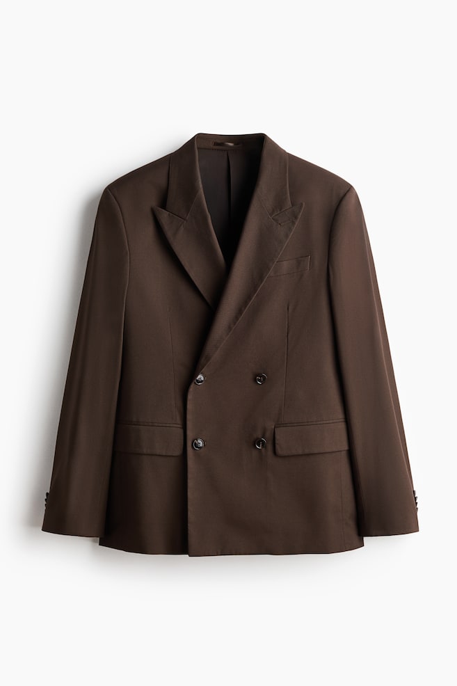 Veste Relaxed Fit à fermeture croisée - Marron/Noir/Vert kaki foncé/Noir/Beige/Marron/Beige foncé/Bleu marine - 1