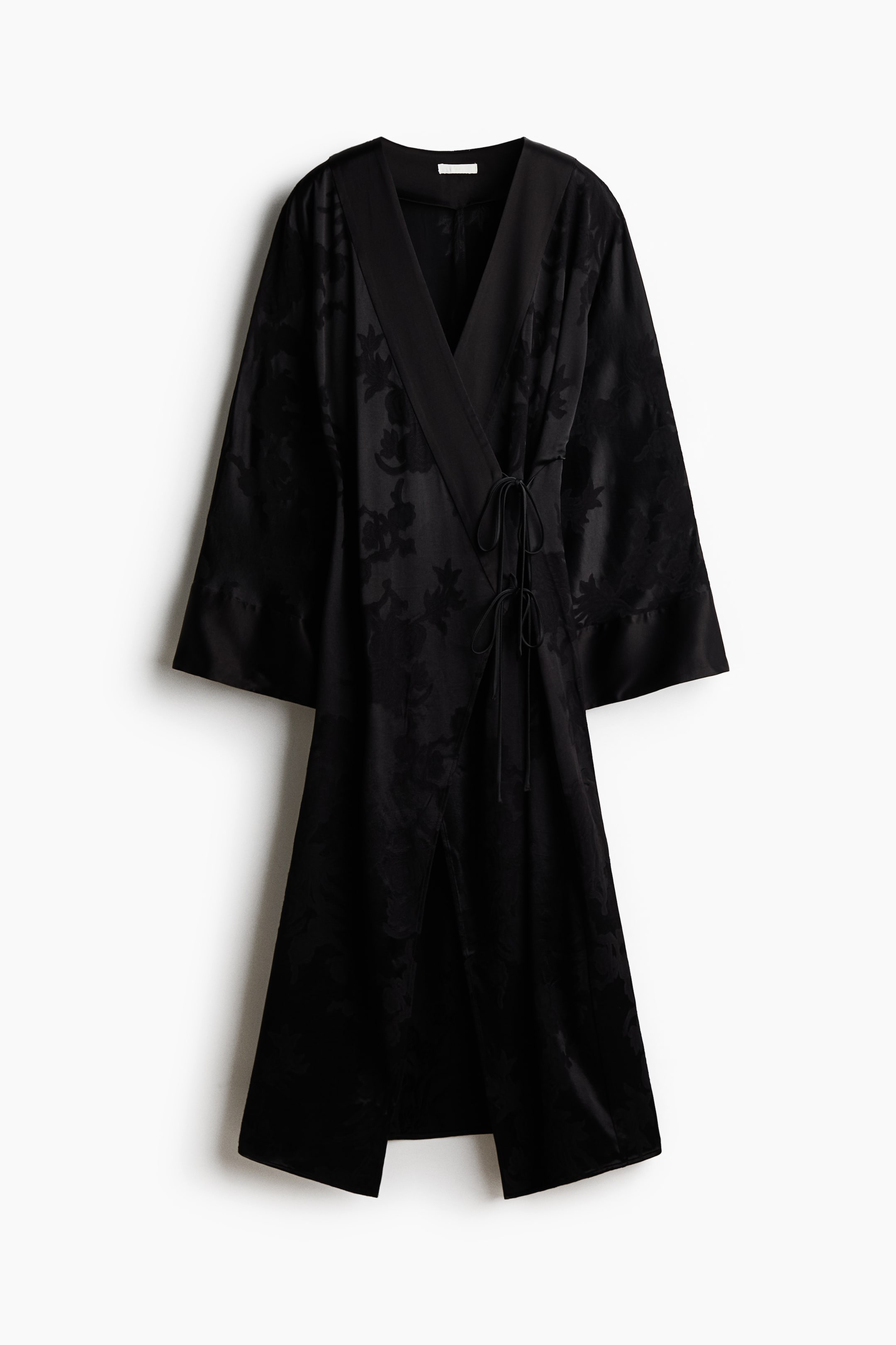View larger image: Jacquard-weave wrap dress - Black - Ladies | H&M 1
