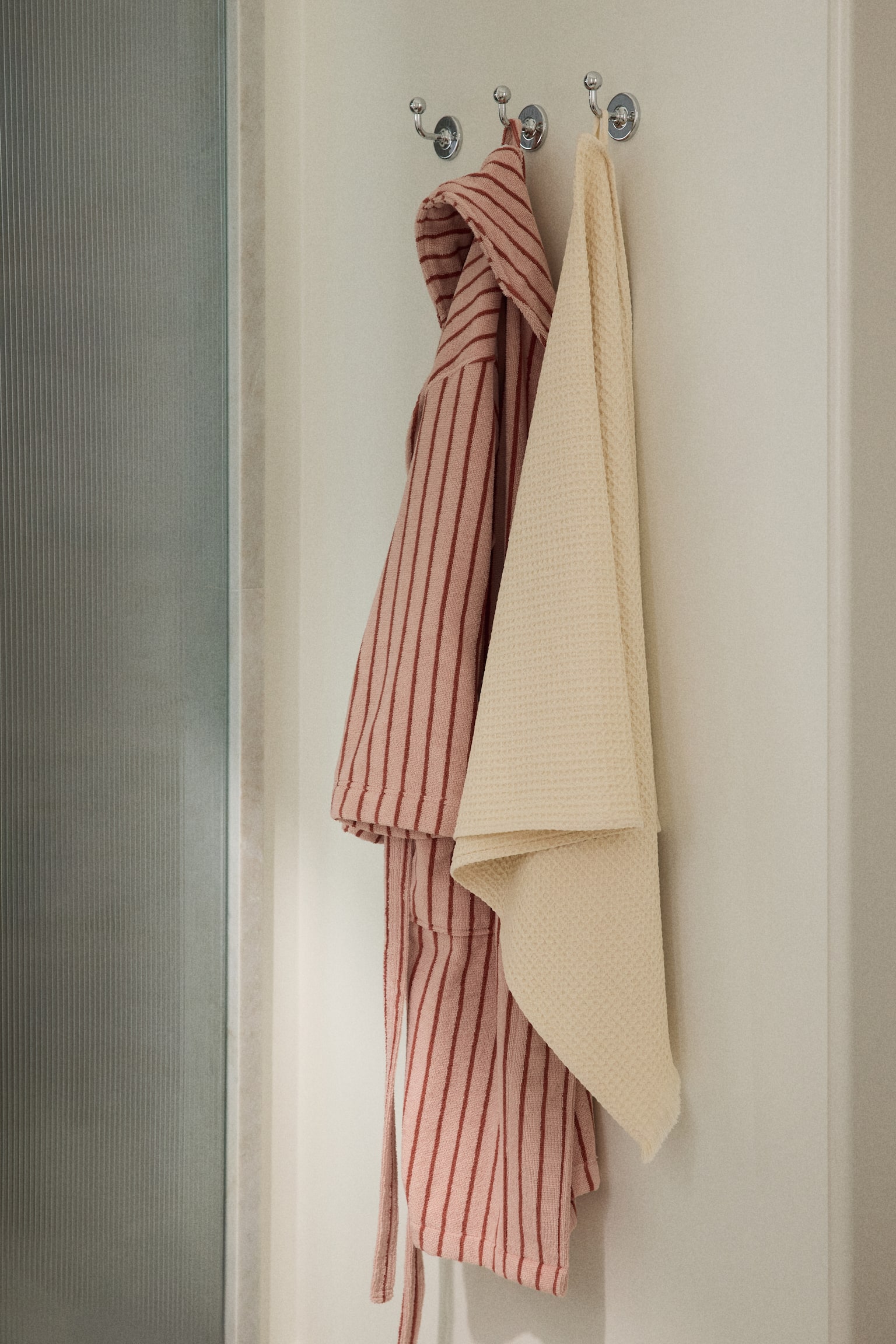 Вафельний банний рушник - Світло-жовтий/Темно-бежевий/Білий/Пудрово-рожевий - 2