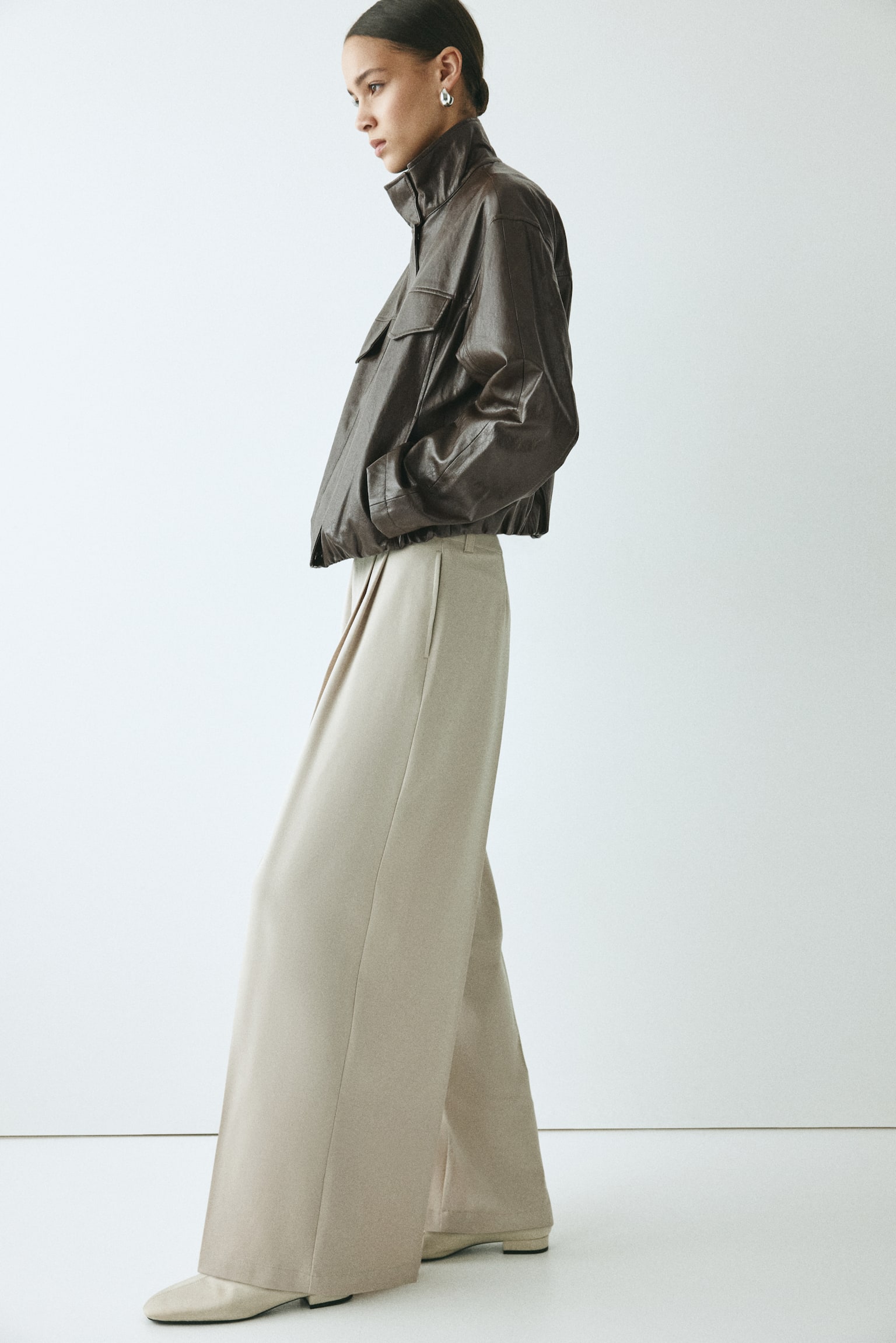 Coated jacket - Dark brown - 6