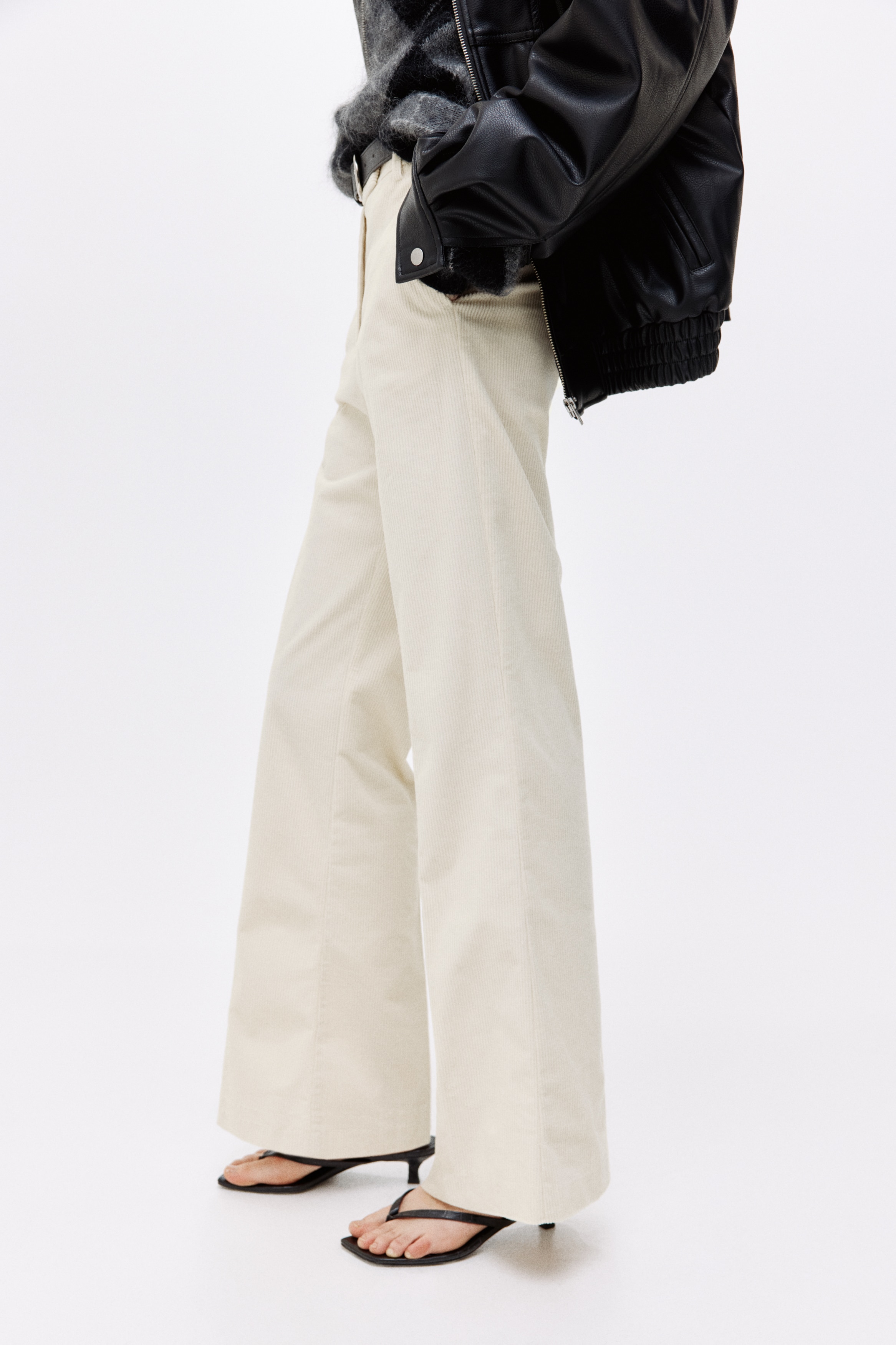 Bootcut corduroy trousers