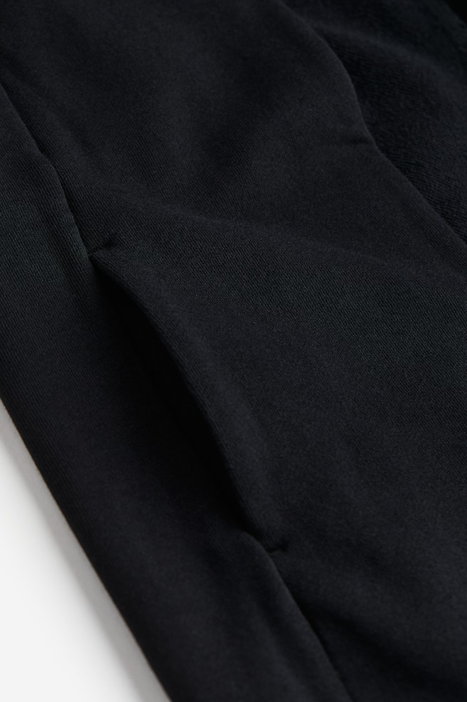 Long, hooded cardigan - Black/Dark grey - 3